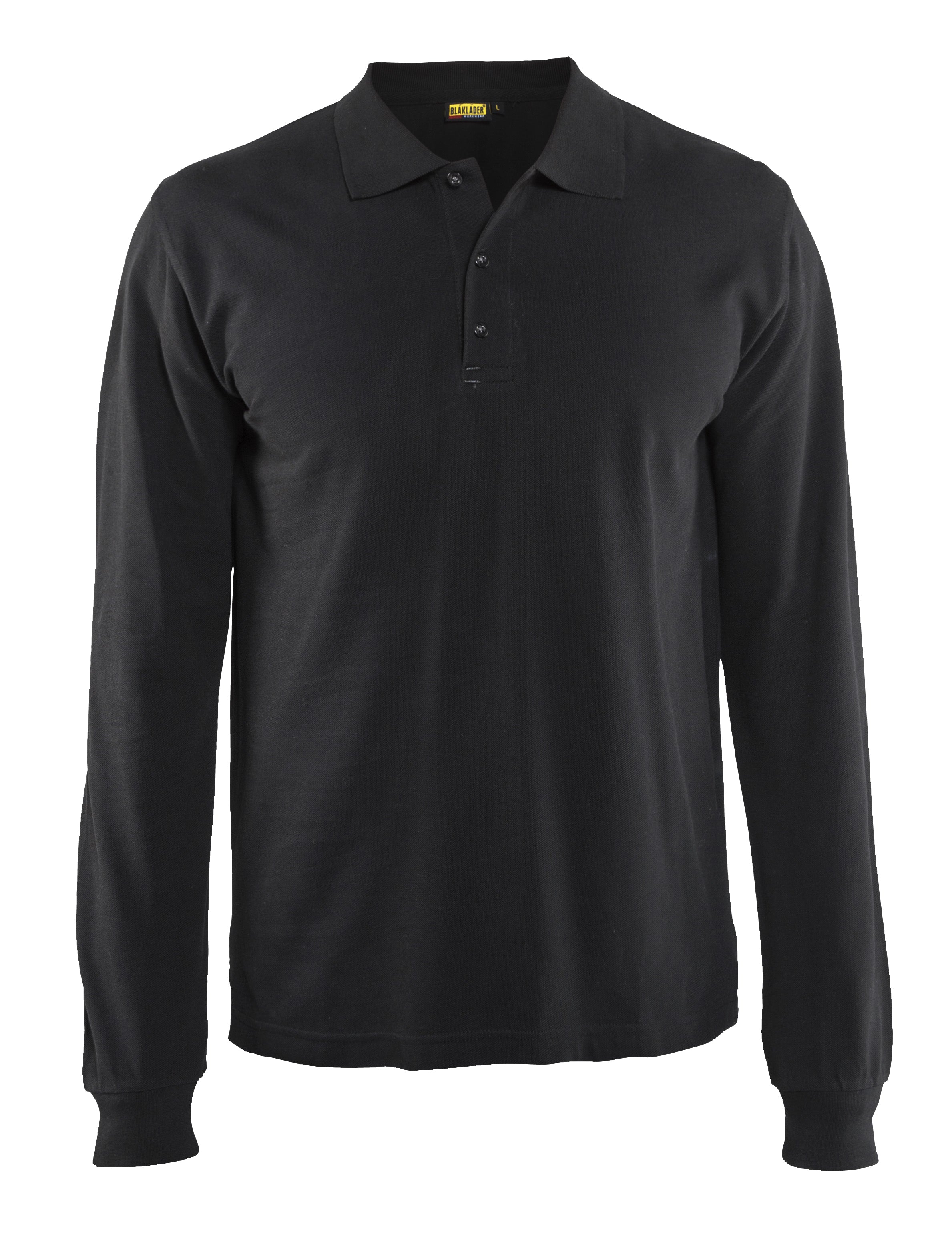 Blåkläder 3388 Poloshirt lang ærme produktfoto med tryk