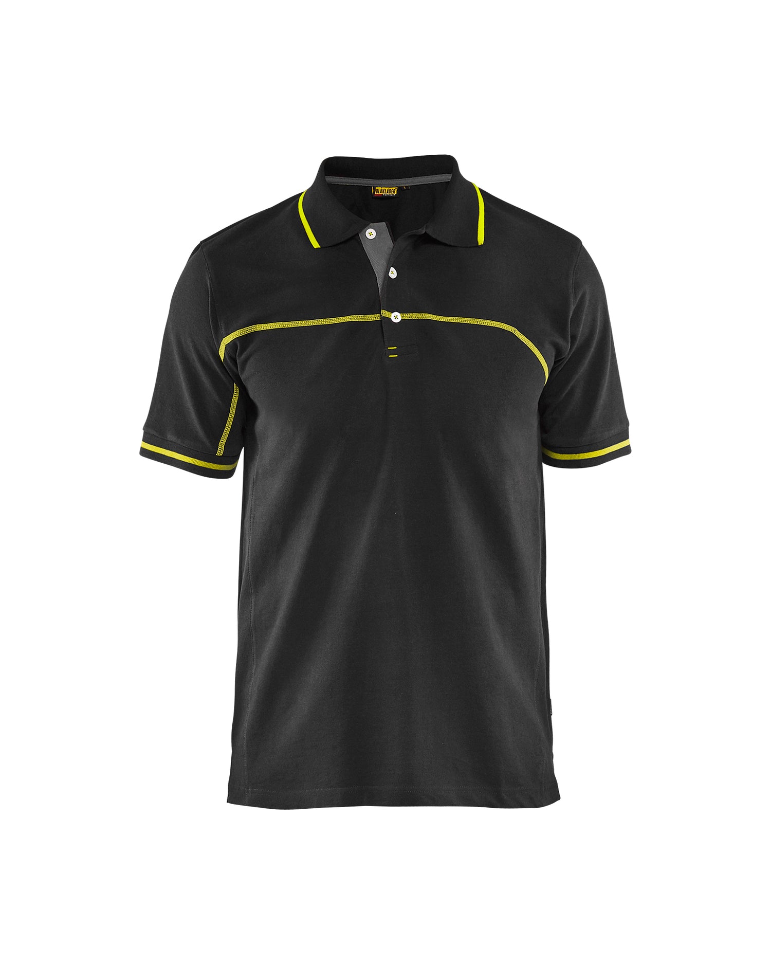 Blåkläder 3389 Poloshirt, Sort/High Vis Gul