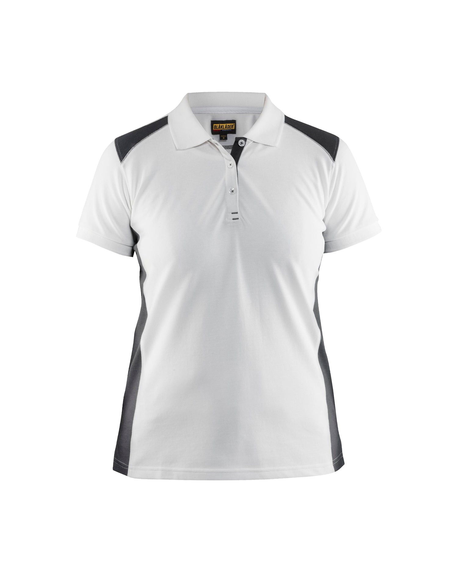 Blåkläder 3390 Dame Poloshirt, Hvid/Mørk Grå