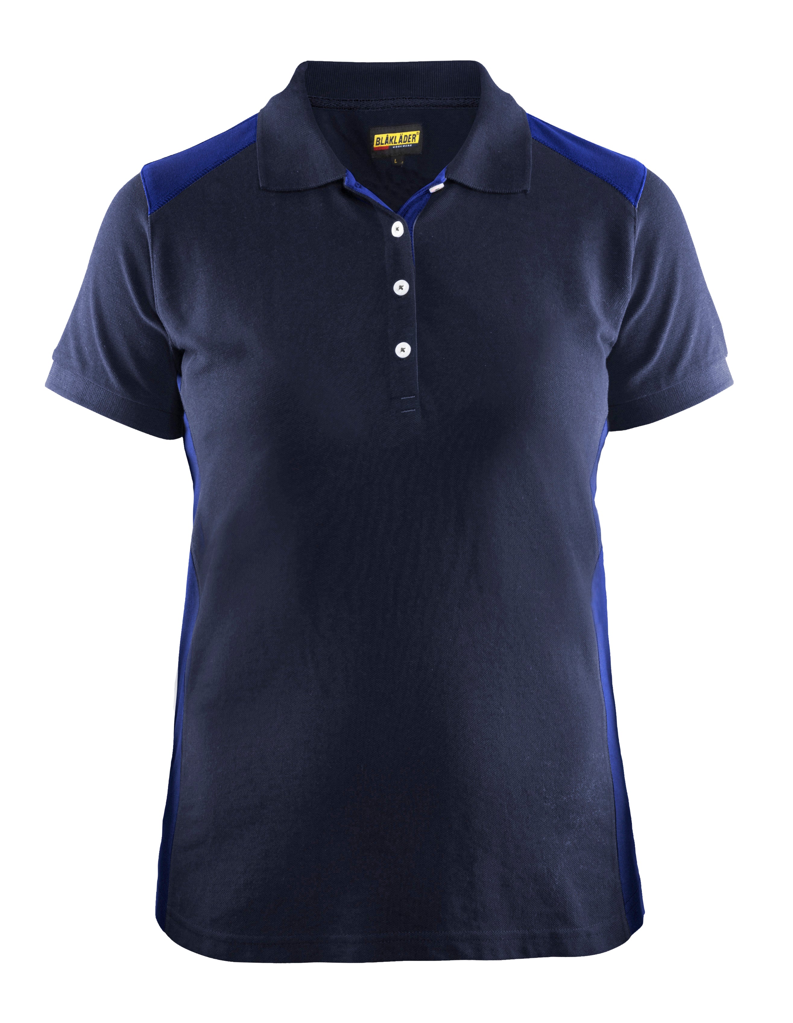 Blåkläder 3390 Dame Poloshirt nærbillede til broderi