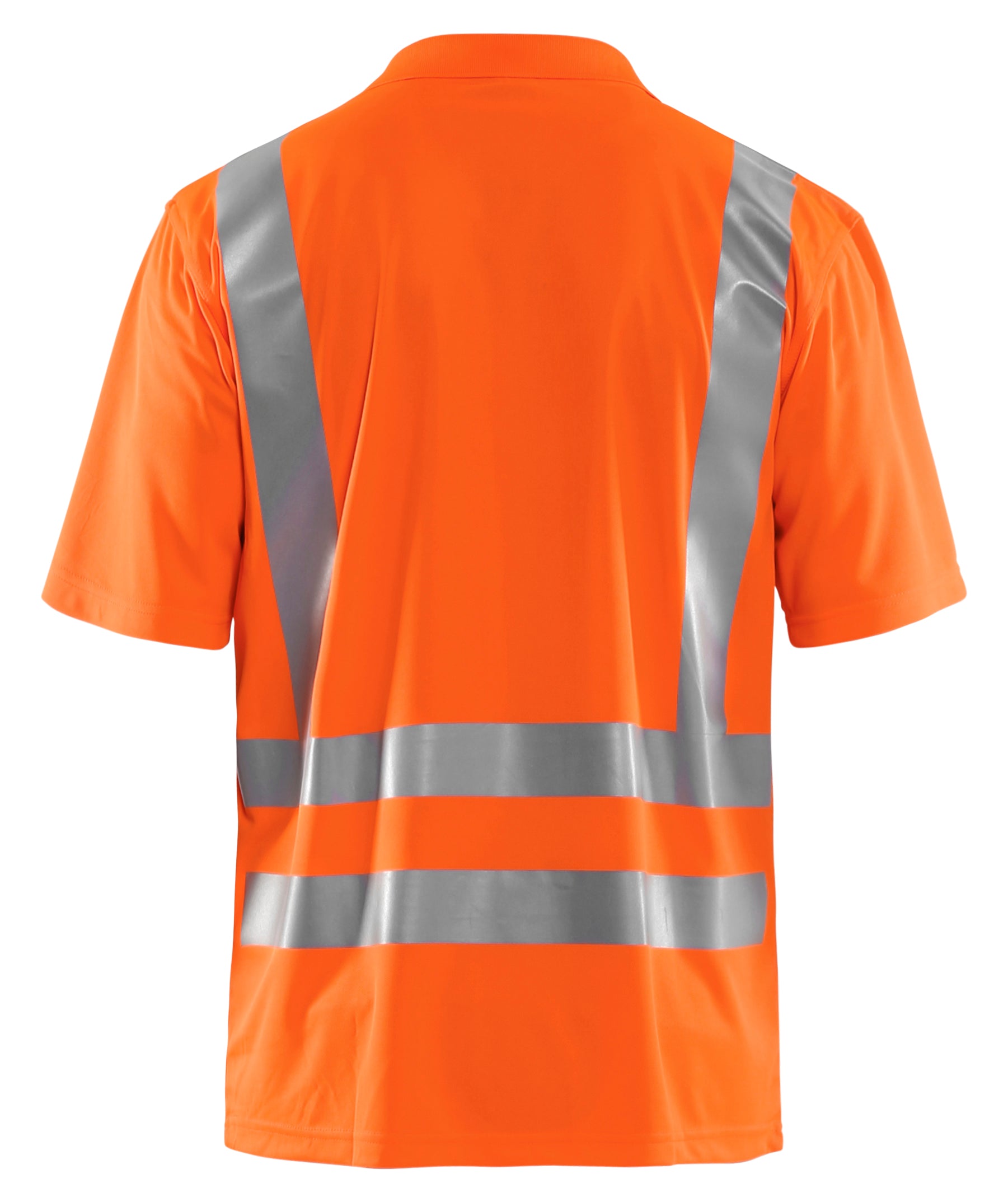 Blåkläder 3391 High Vis UV Poloshirt nærbillede med logo