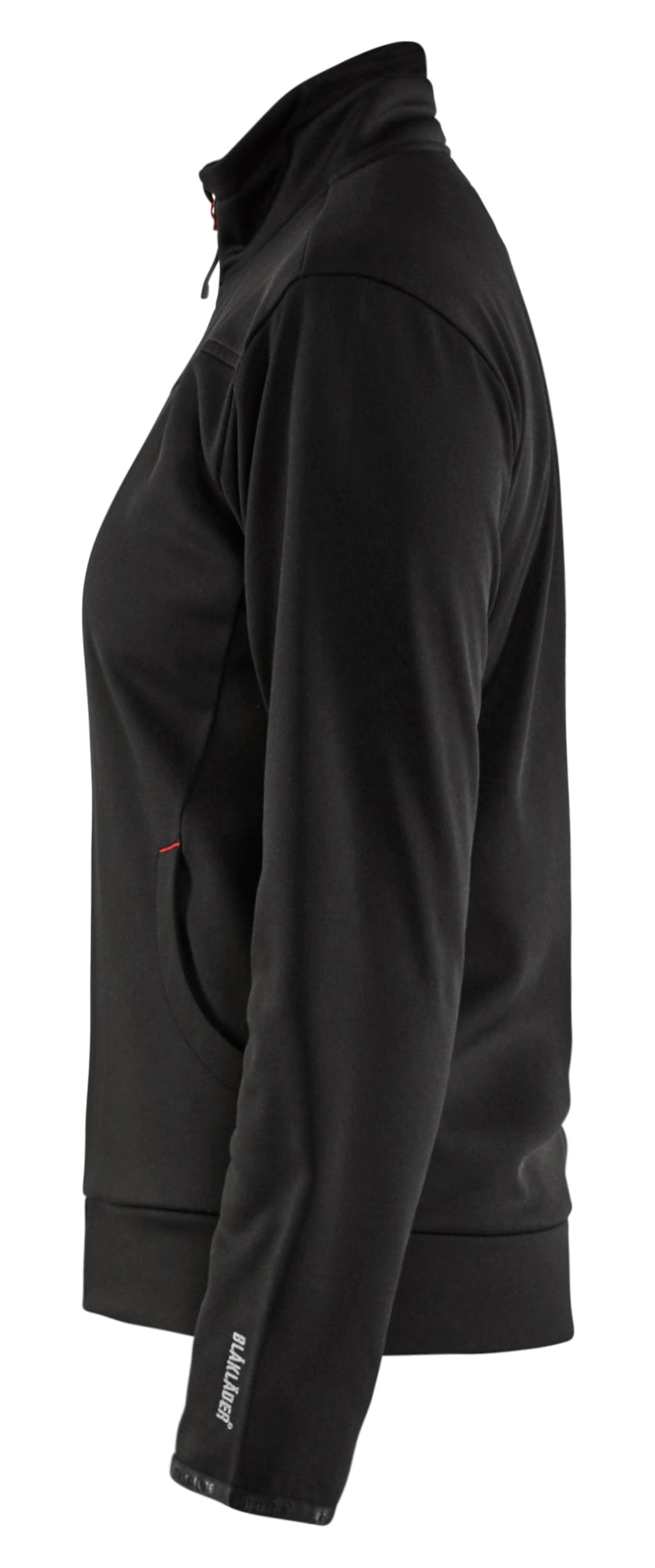 Blåkläder 3394 Dame Sweatshirt full zip nærbillede med tryk