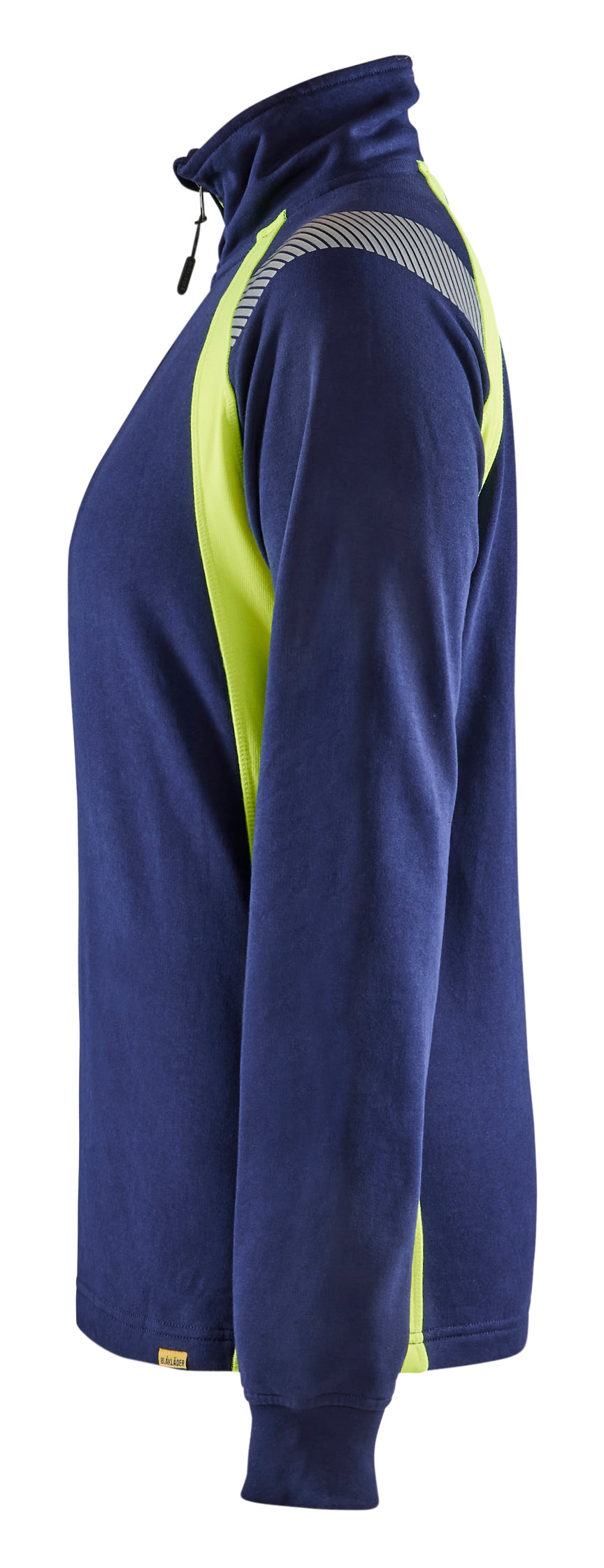 Blåkläder 3403 Dame Sweatshirt half zip produktfoto med tryk
