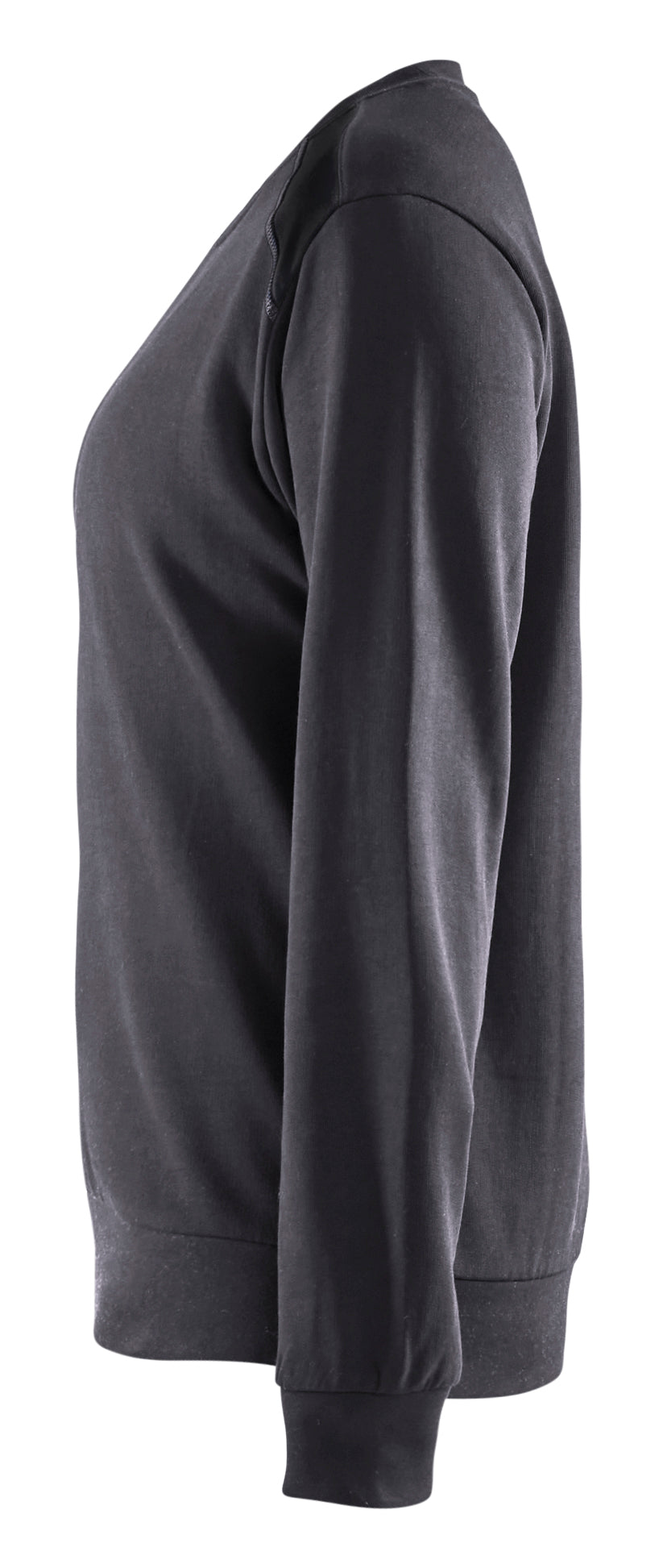Blåkläder 3408 Dame Sweatshirt nærbillede med tryk