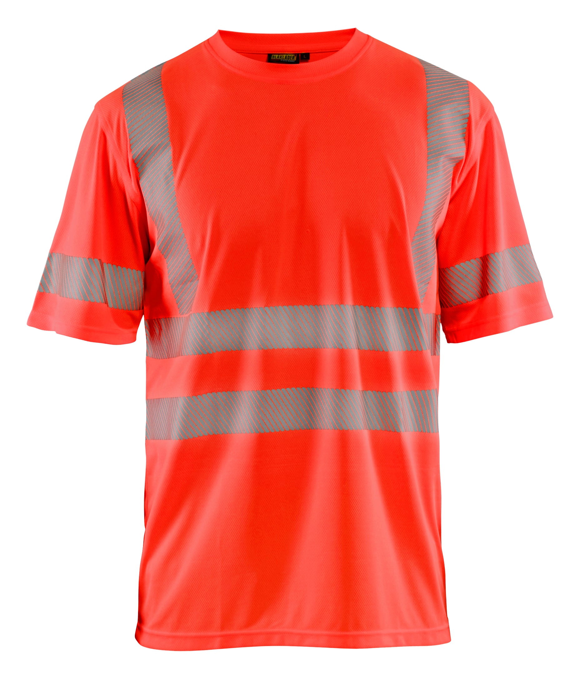 Blåkläder 3420 High Vis UV T-shirt detalje med firmalogo