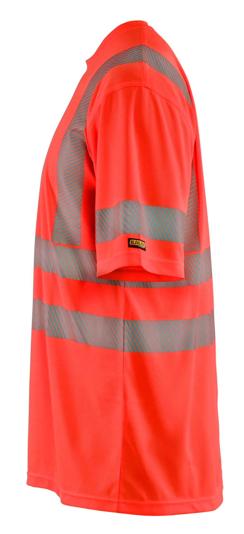 Blåkläder 3420 High Vis UV T-shirt nærbillede med tryk