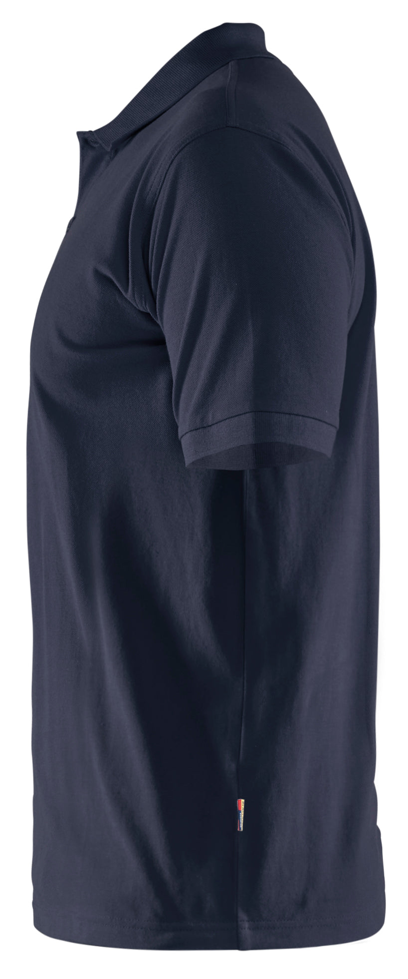 Blåkläder 3435 Poloshirt nærbillede med tryk