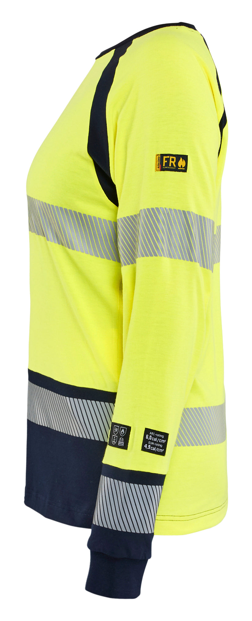 Blåkläder 3437 Dame Multinorm T-Shirt Lang Ærme Inherent produktfoto med tryk