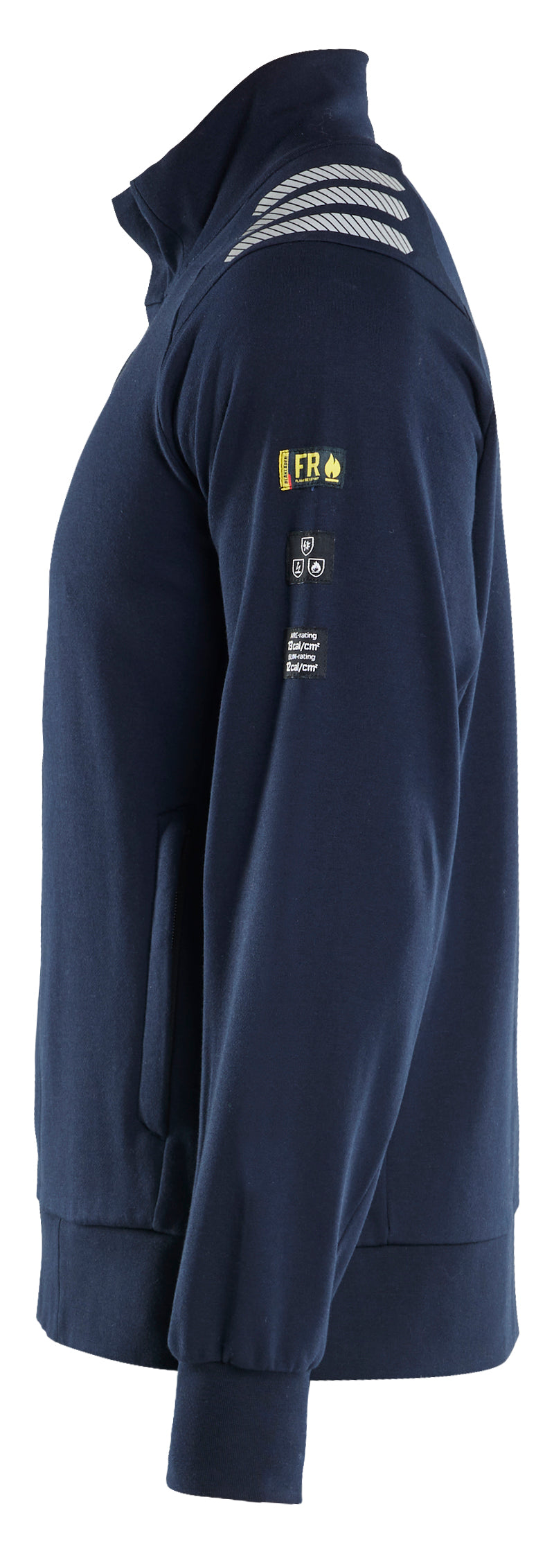 Blåkläder 3453 Flammehæmmende Sweatshirt Full Zip Inherent produktfoto med tryk