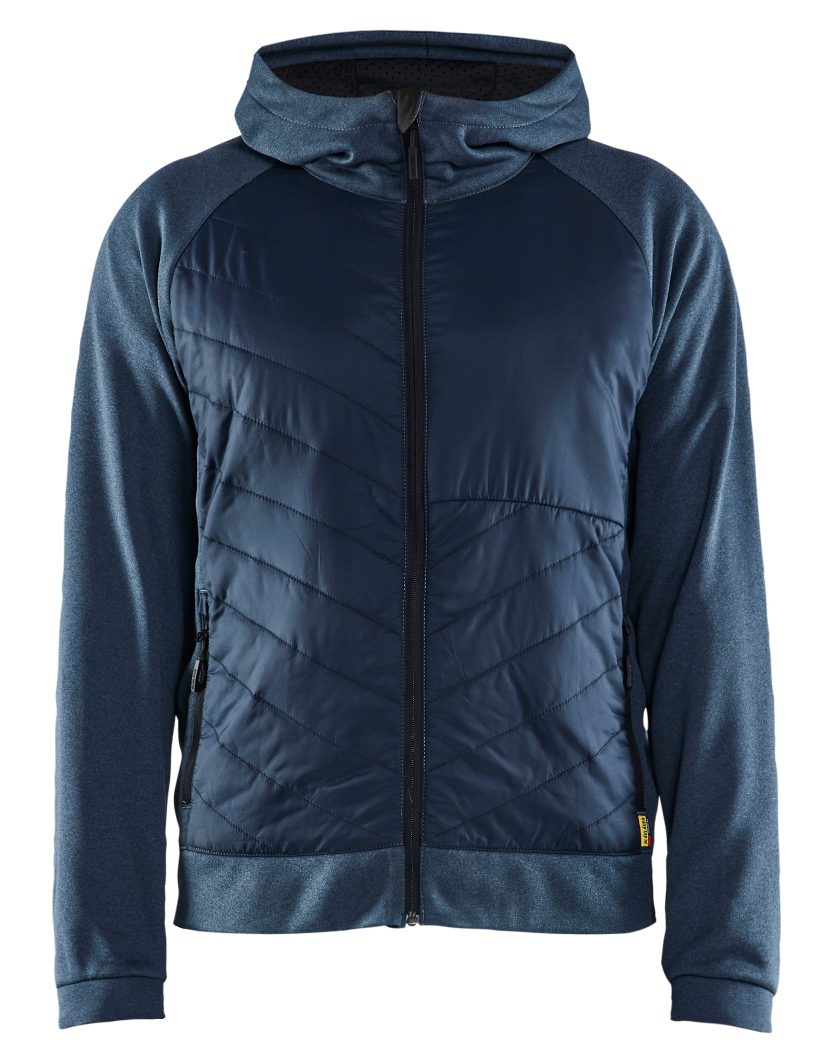 Blåkläder 3463 Hybrid Sweatshirt nærbillede med firmalogo