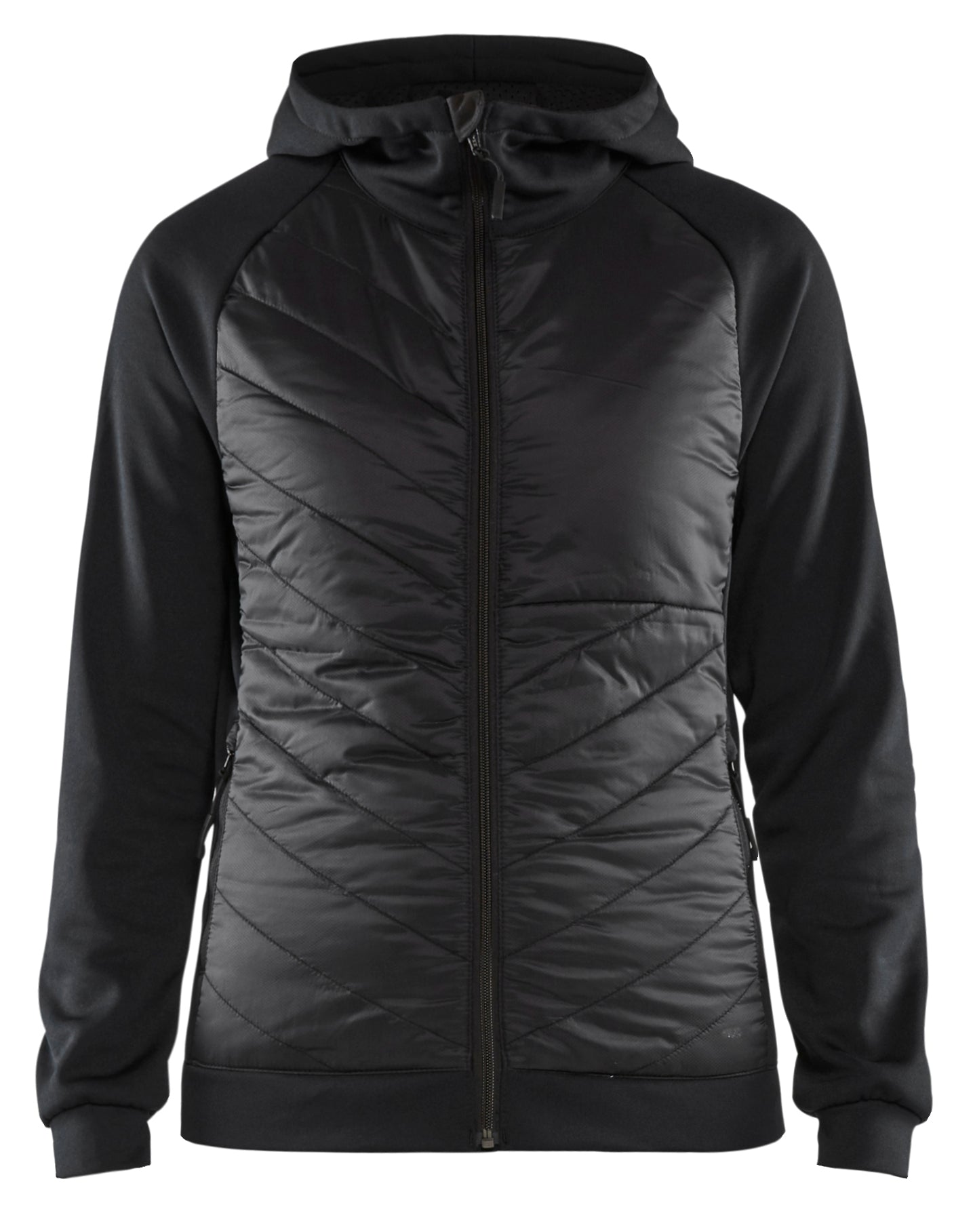 Blåkläder 3464 Dame Hybrid Sweatshirt detalje med firmalogo