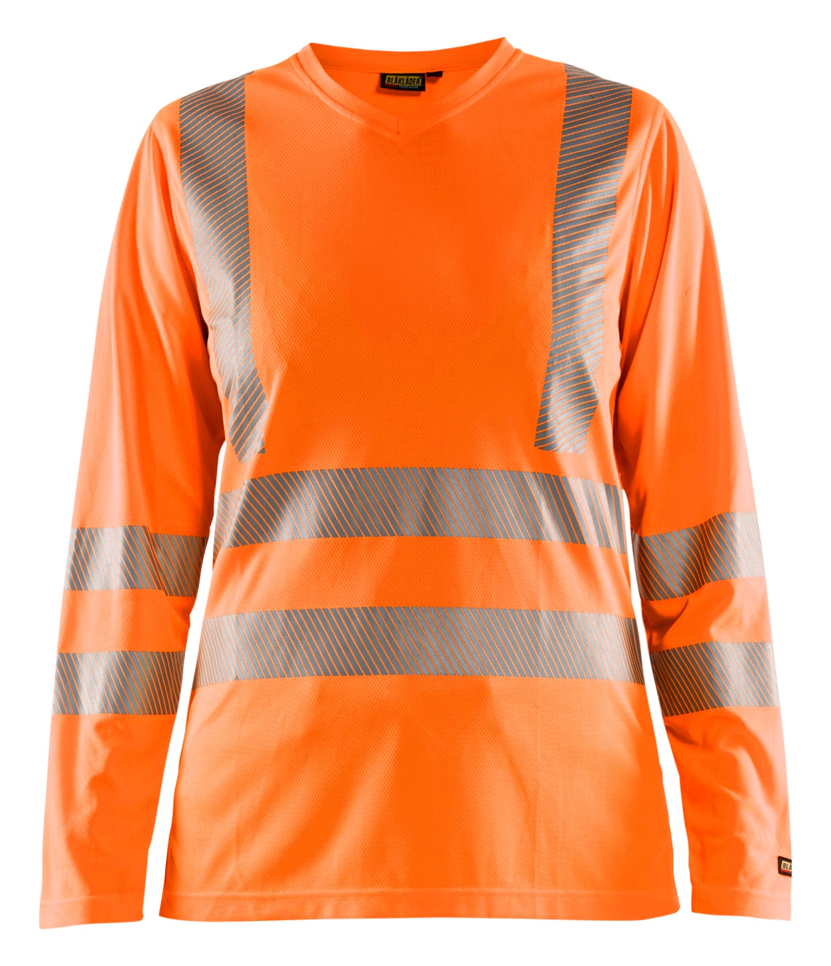 Blåkläder 3485 Dame High Vis T-shirt lang ærme materiale med firmalogo