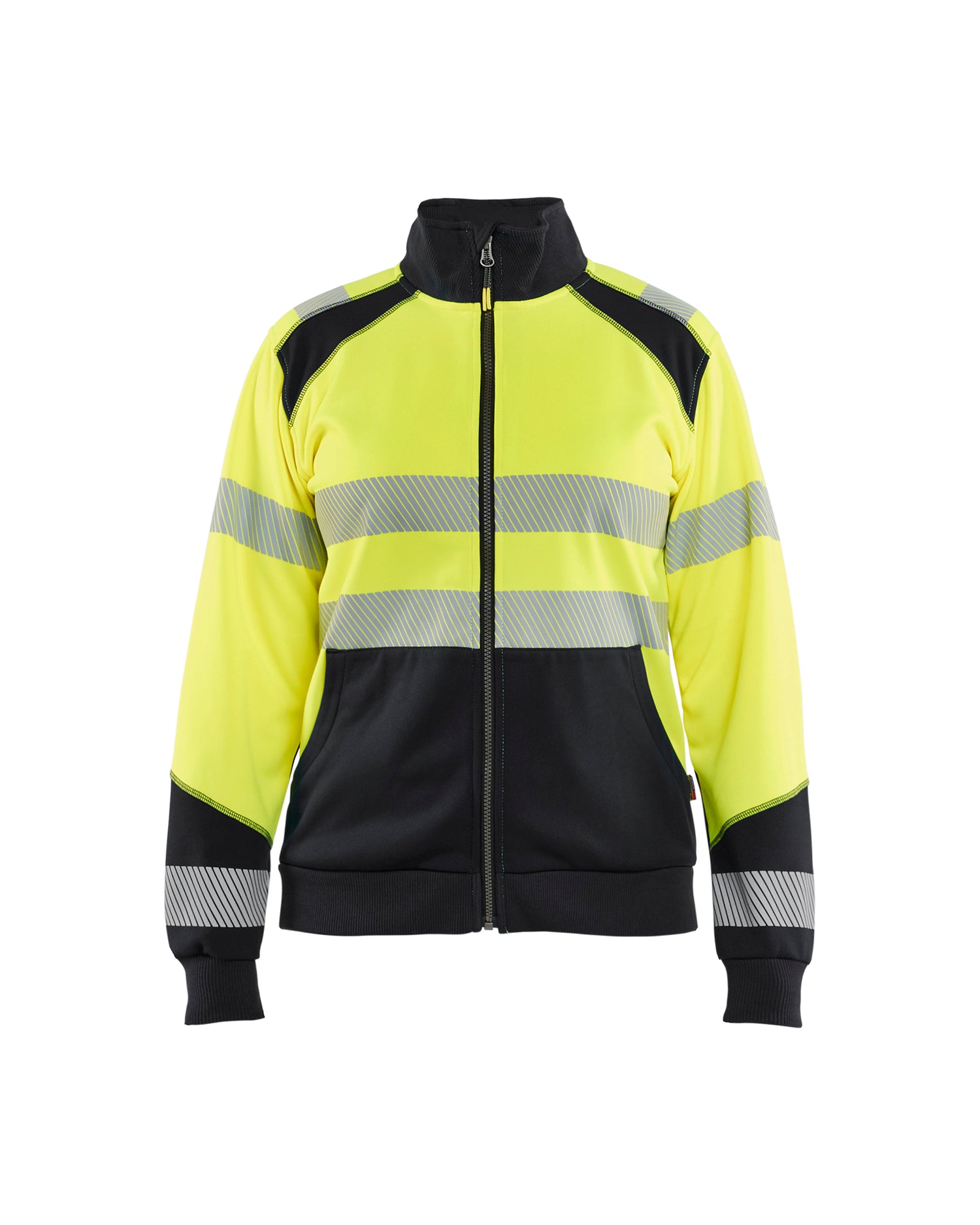 Blåkläder 3508 Dame High Vis sweatshirt full-zip, High Vis Gul/Sort