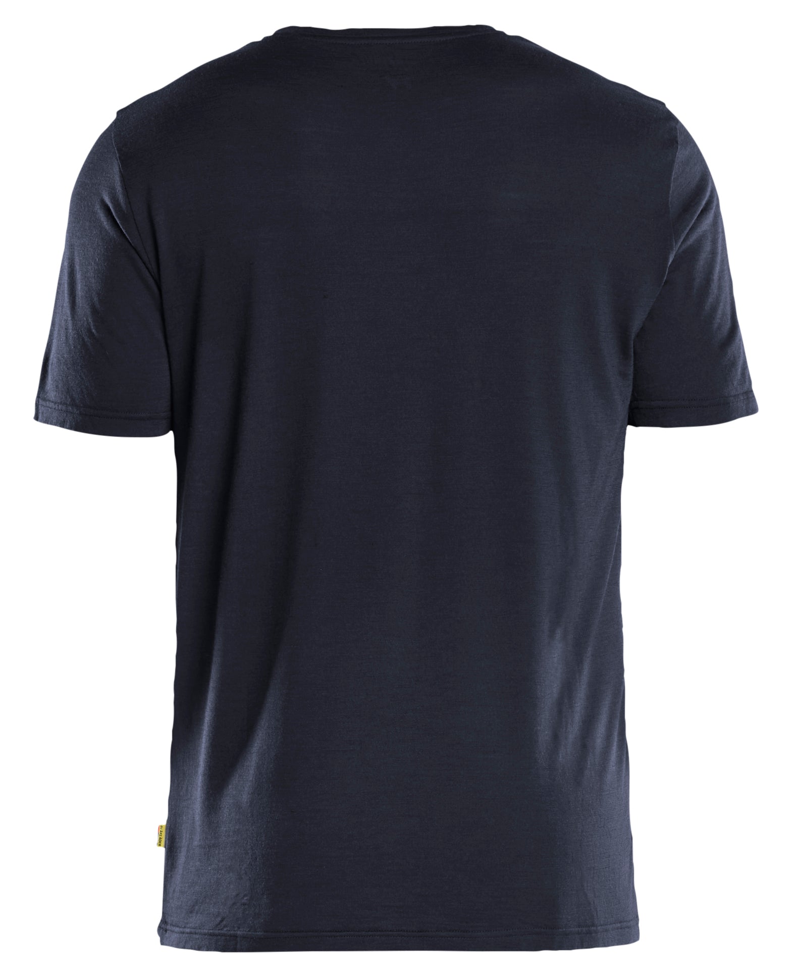 Blåkläder 3536 T-shirt Merinould nærbillede med logo