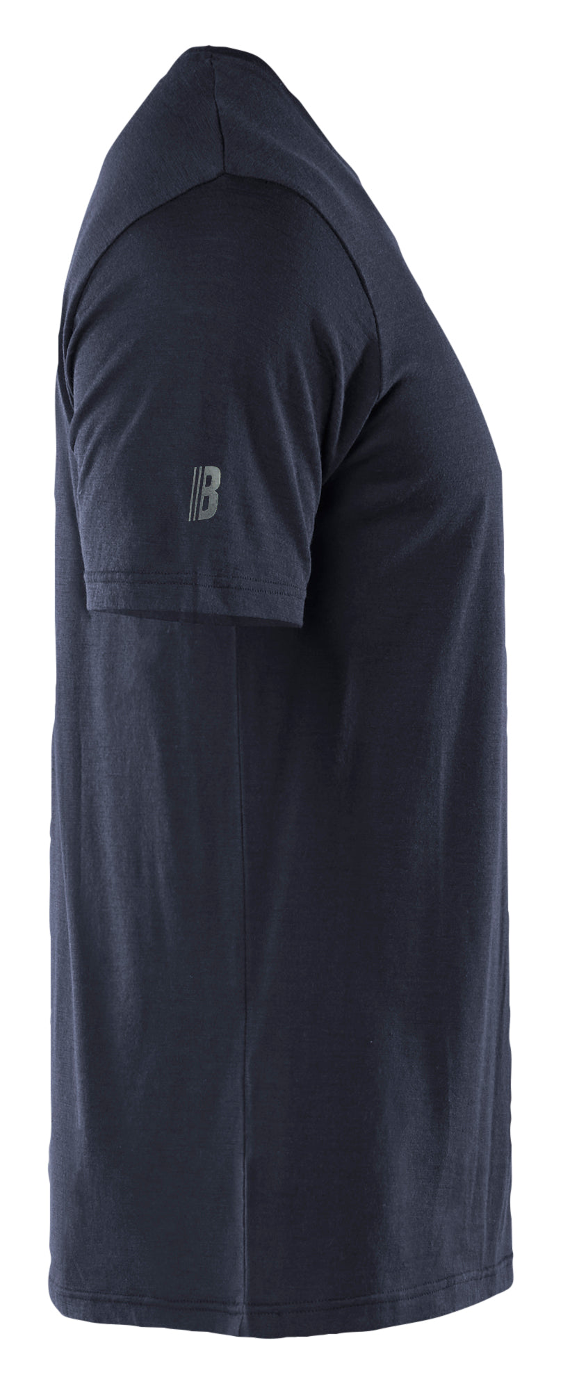 Blåkläder 3536 T-shirt Merinould produktfoto til broderi