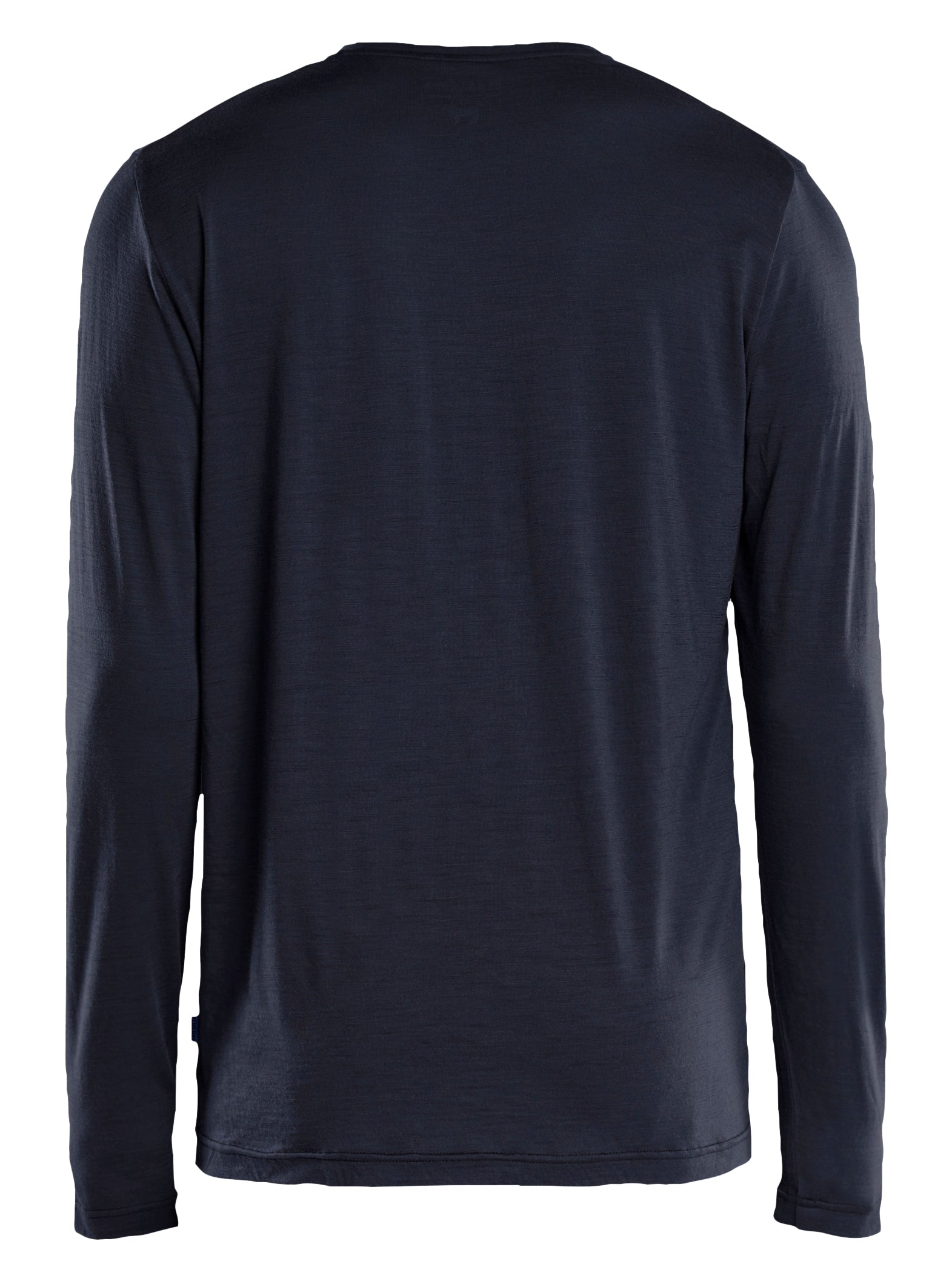 Blåkläder 3538 T-shirt Merinould lang ærme nærbillede med logo