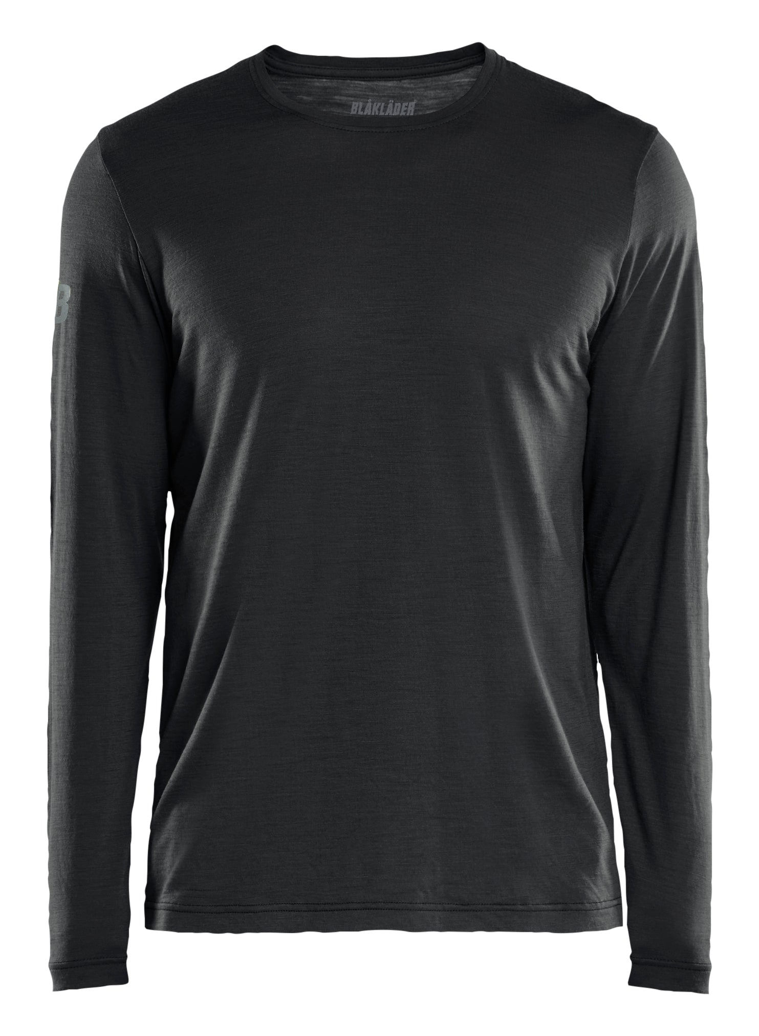 Blåkläder 3538 T-shirt Merinould lang ærme detalje med firmalogo
