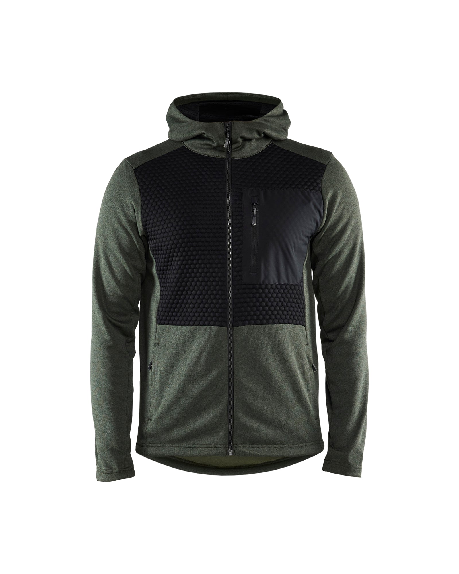 Blåkläder 3540 Hættetrøje Full Zip, Efterårsgrøn/Sort