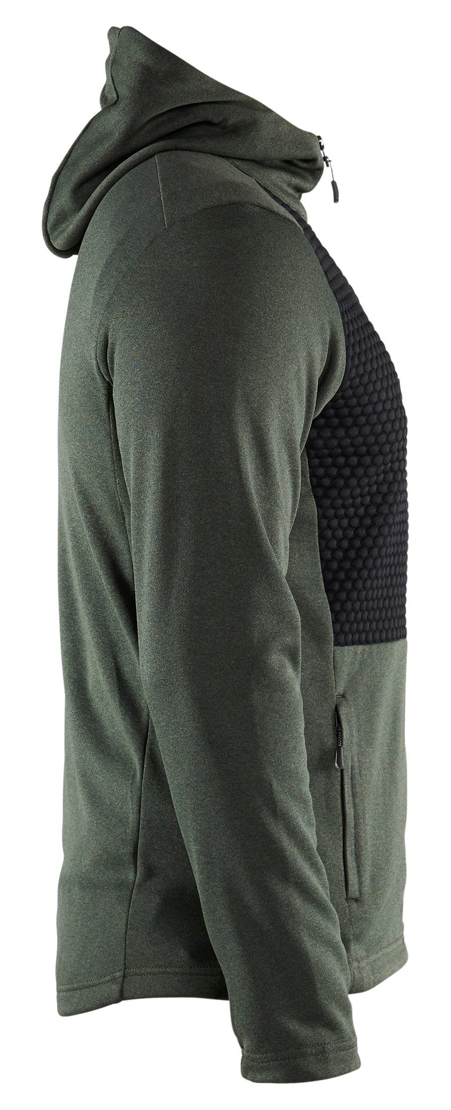 Blåkläder 3540 Hættetrøje full zip produktbillede med tryk