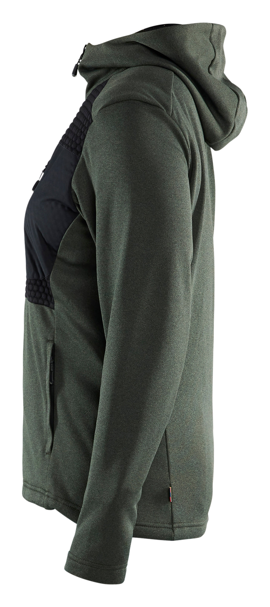 Blåkläder 3542 Dame Hættetrøje full zip produktbillede med tryk