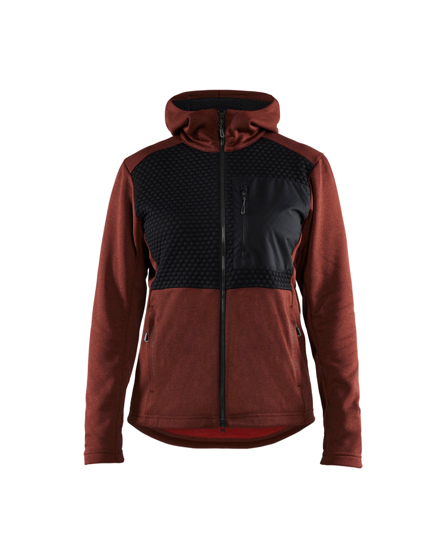 Blåkläder 3542 Dame Hættetrøje full zip, Brændt Rød/Sort