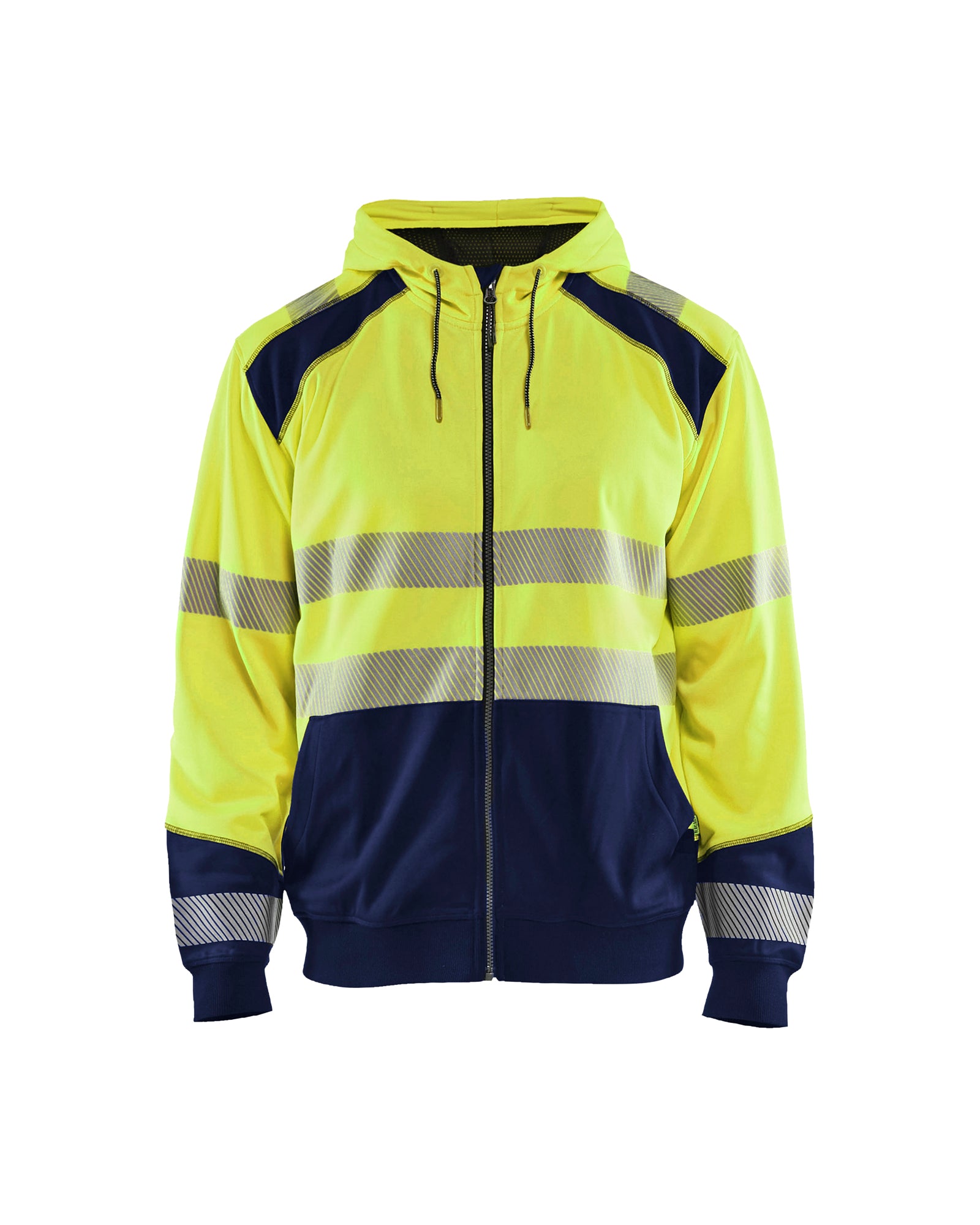 Blåkläder 3546 High vis hættetrøje, High Vis Gul/Marineblå