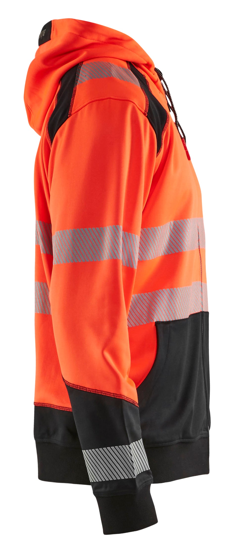 Blåkläder 3546 High vis hættetrøje nærbillede til broderi