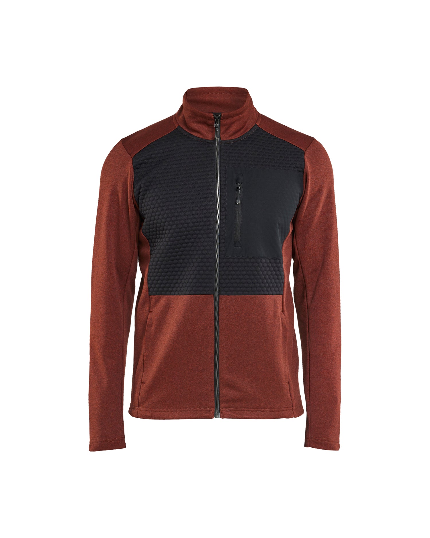 Blåkläder 3548 Sweatshirt Full zip, Brændt Rød/Sort