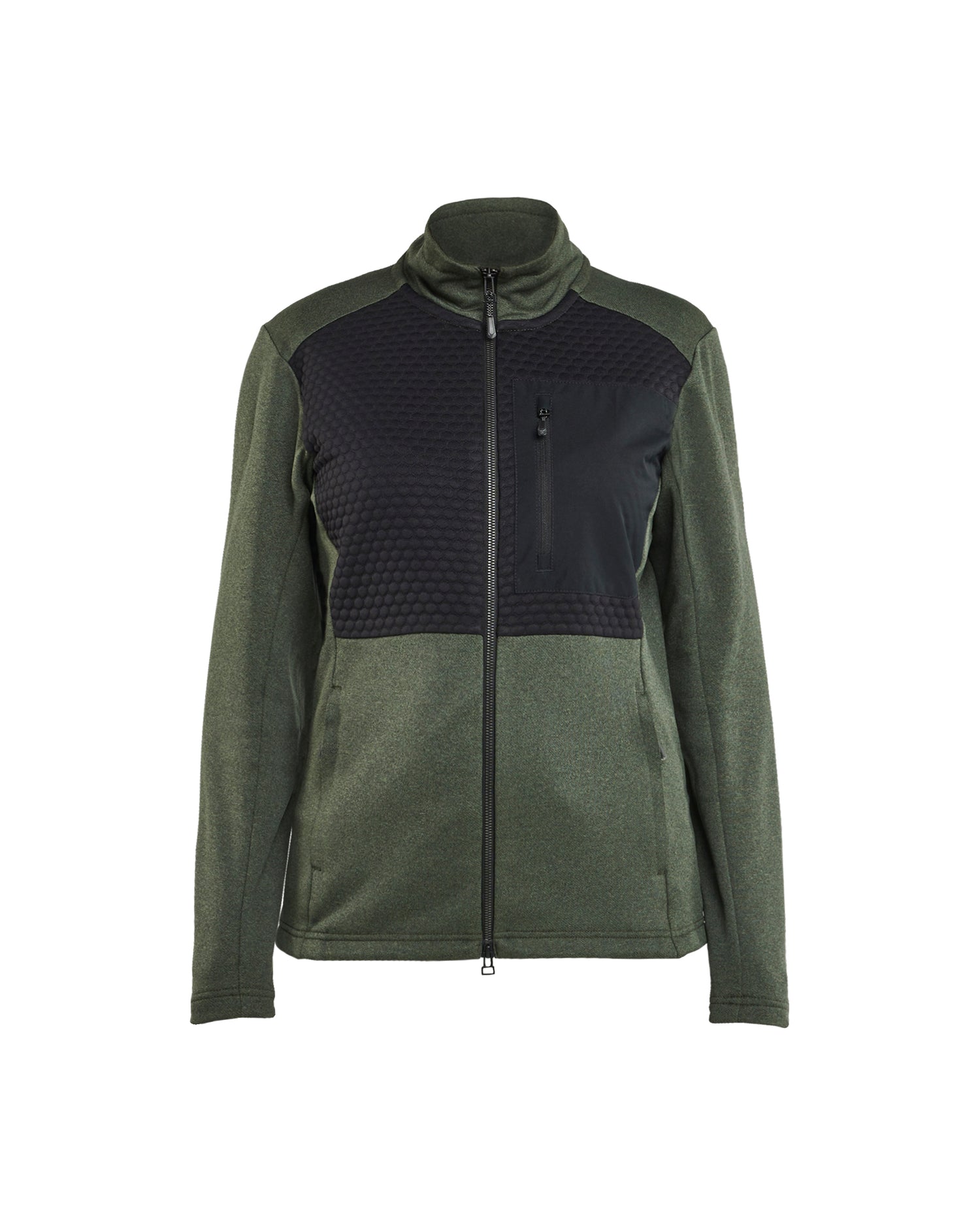Blåkläder 3549 Dame Sweatshirt Full Zip, Efterårsgrøn/Sort