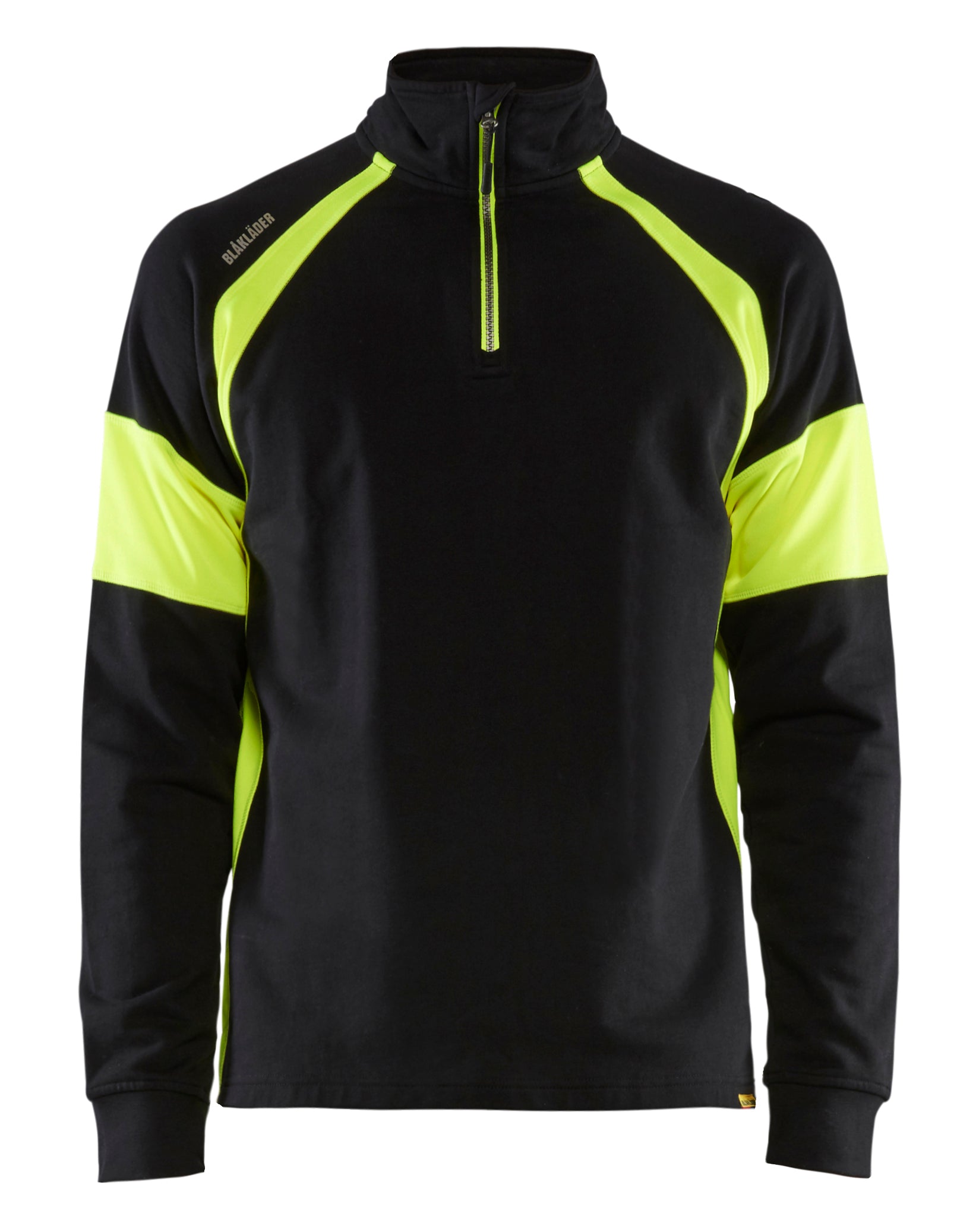 Blåkläder 3550 Sweatshirt Half Zip materiale med firmalogo