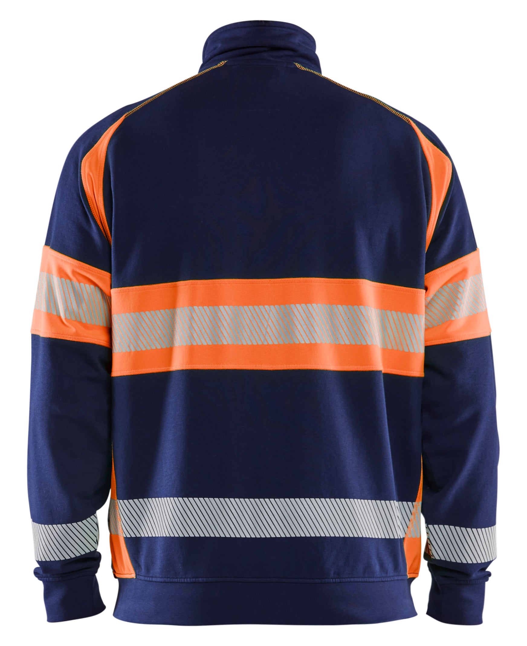 Blåkläder 3551 High vis sweatshirt nærbillede med logo