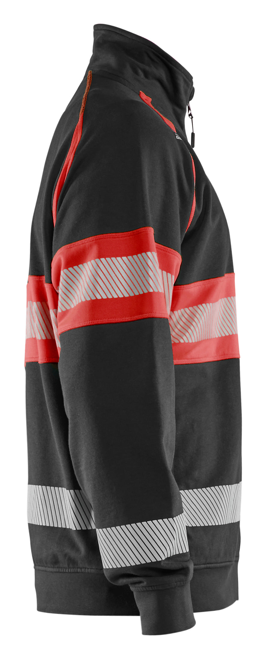 Blåkläder 3551 High vis sweatshirt nærbillede til broderi