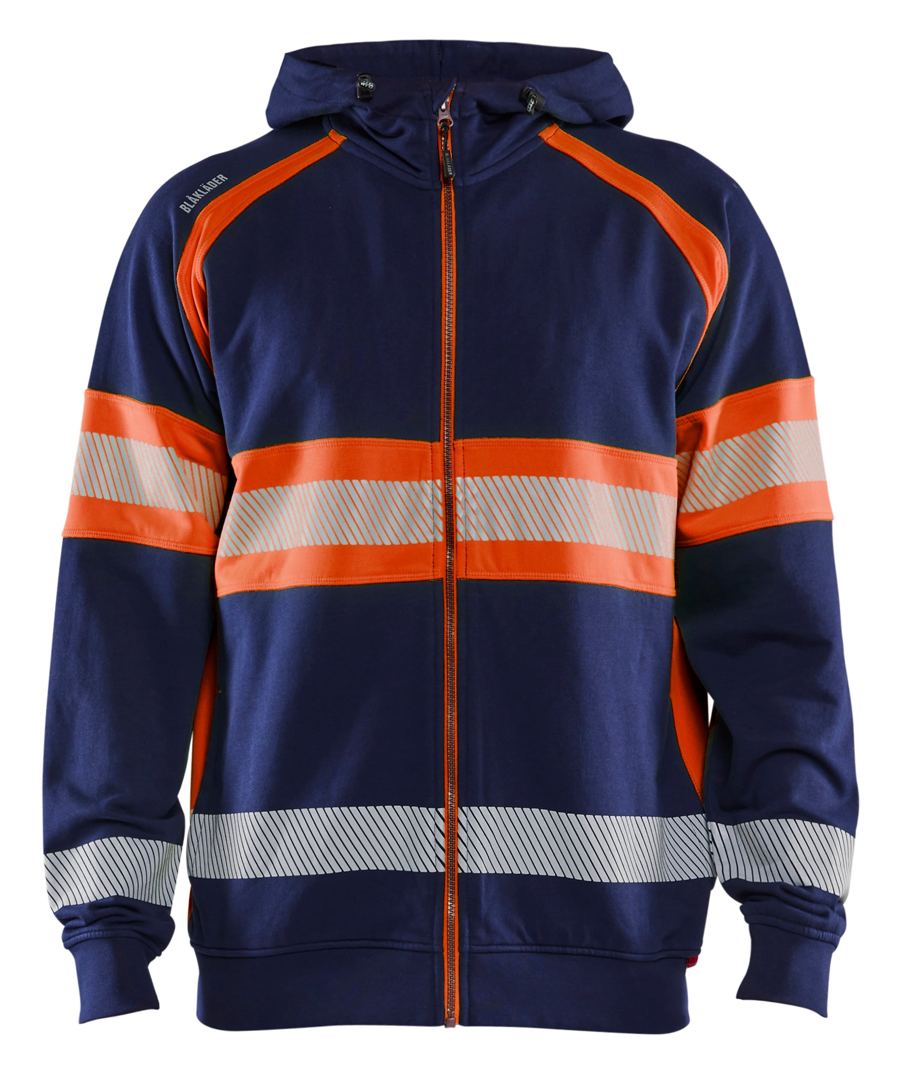 Blåkläder 3552 High vis hættetrøje materiale med firmalogo