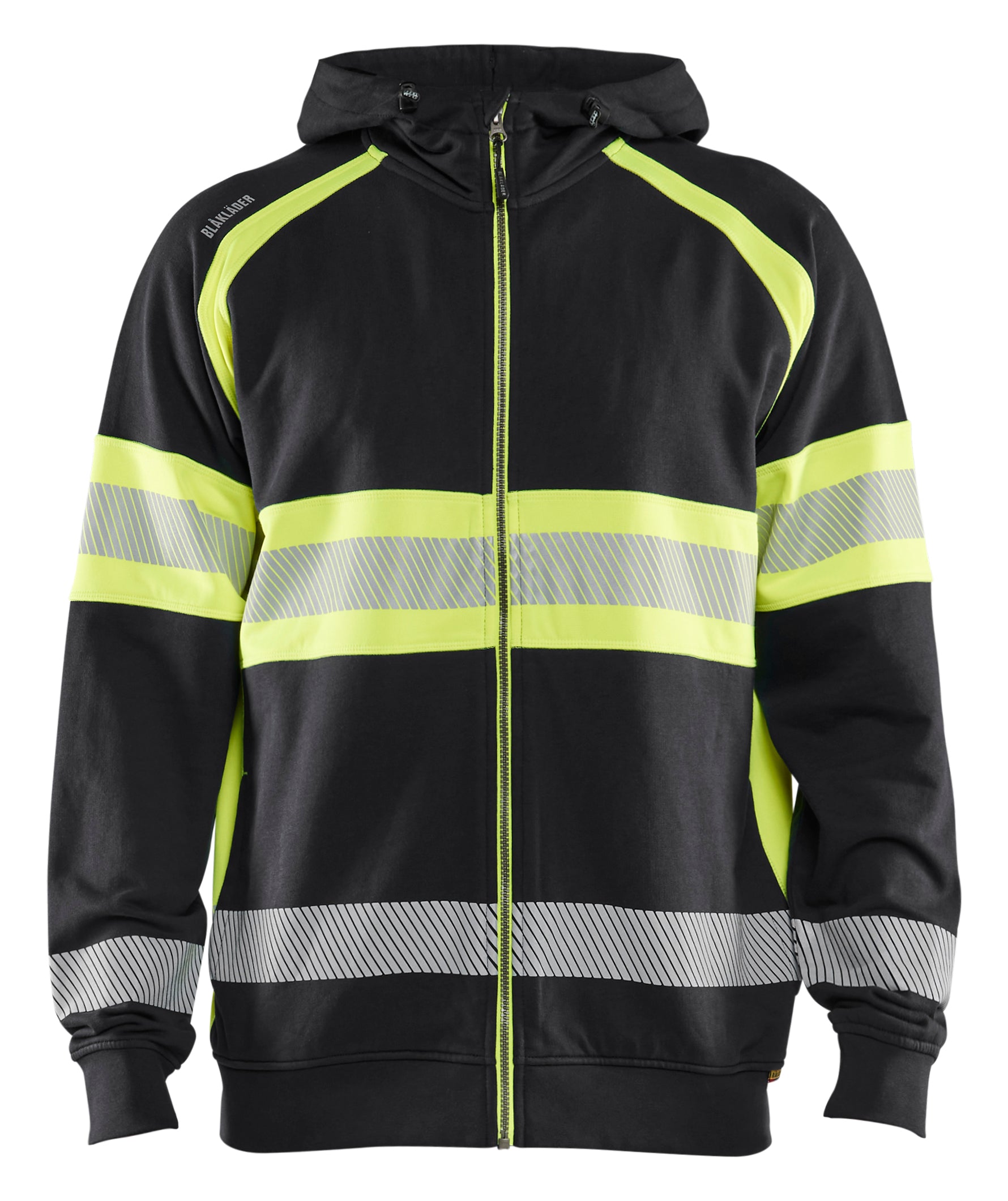 Blåkläder 3552 High vis hættetrøje detalje med firmalogo