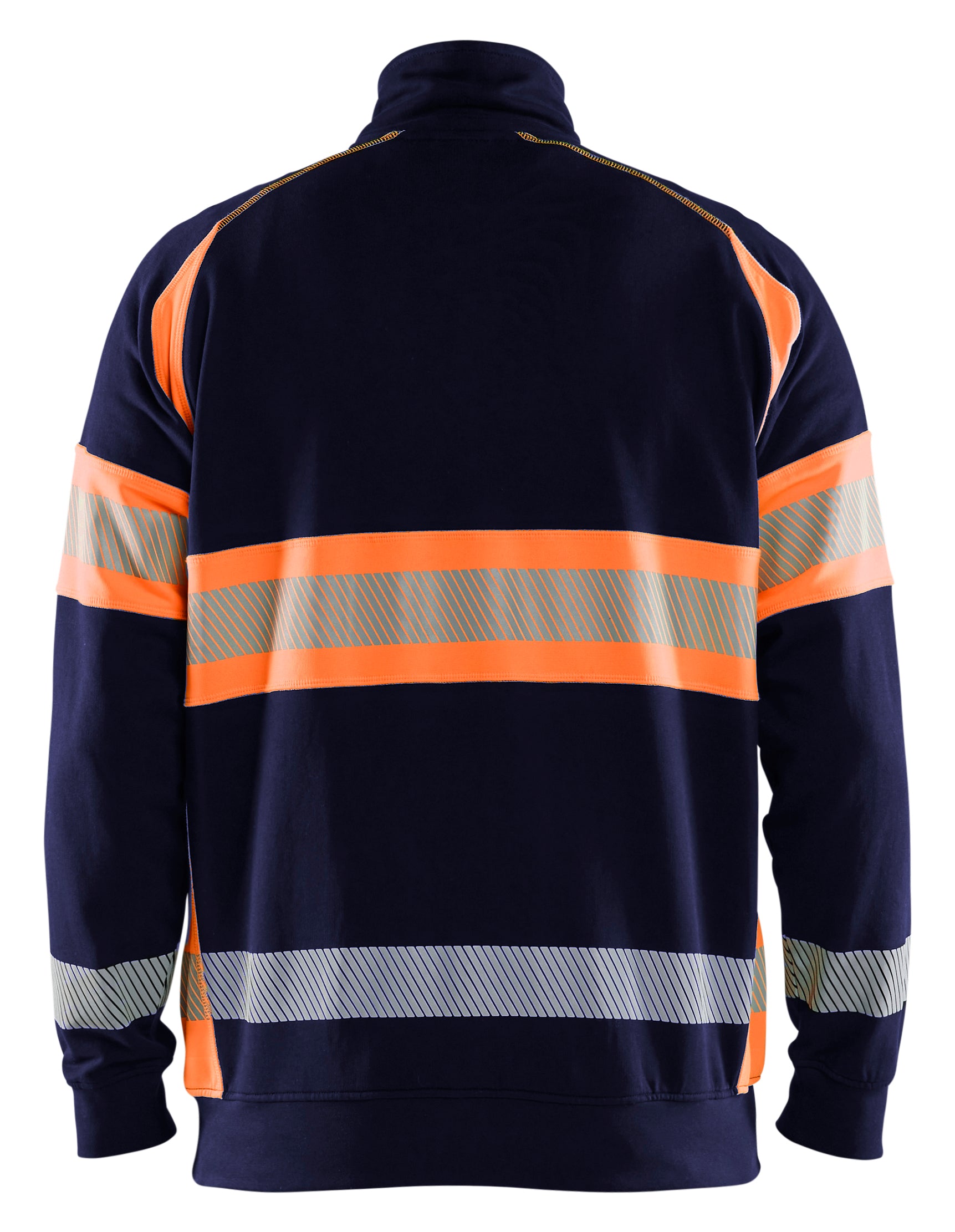 Blåkläder 3553 High vis Sweatshirt nærbillede med logo