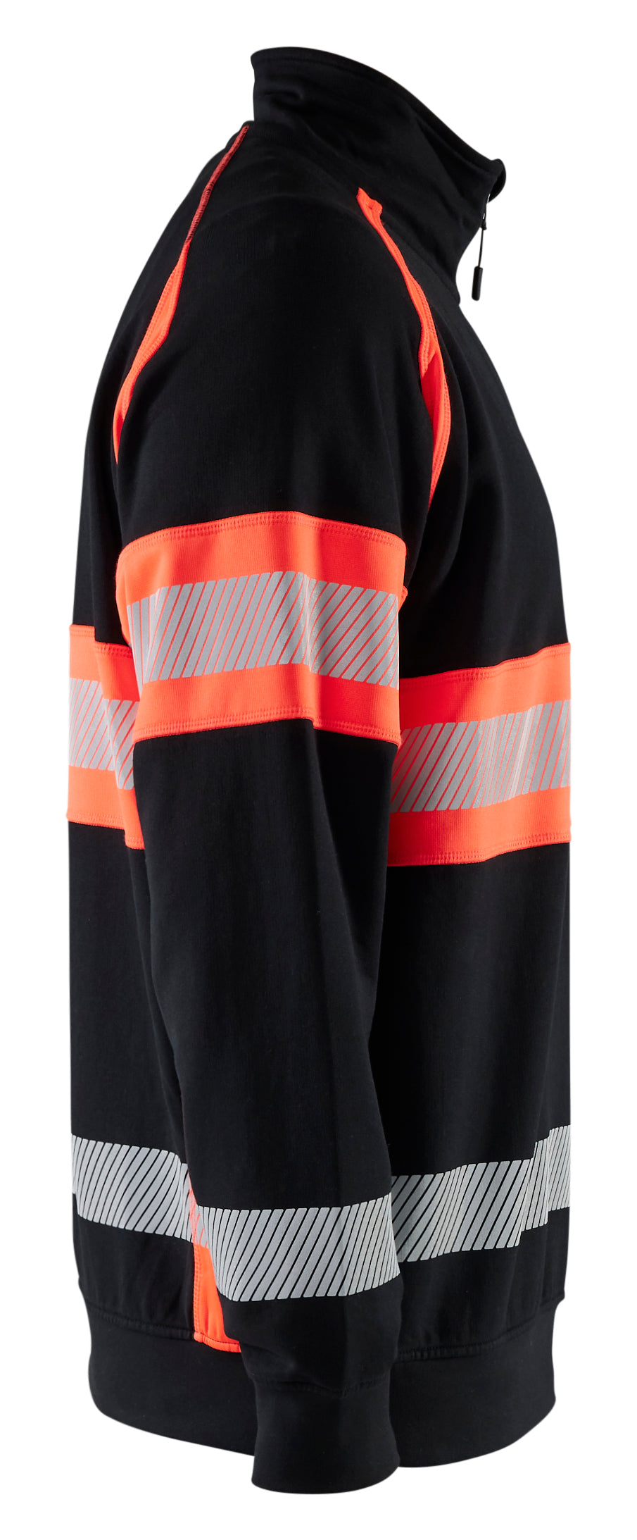 Blåkläder 3553 High vis Sweatshirt nærbillede til broderi