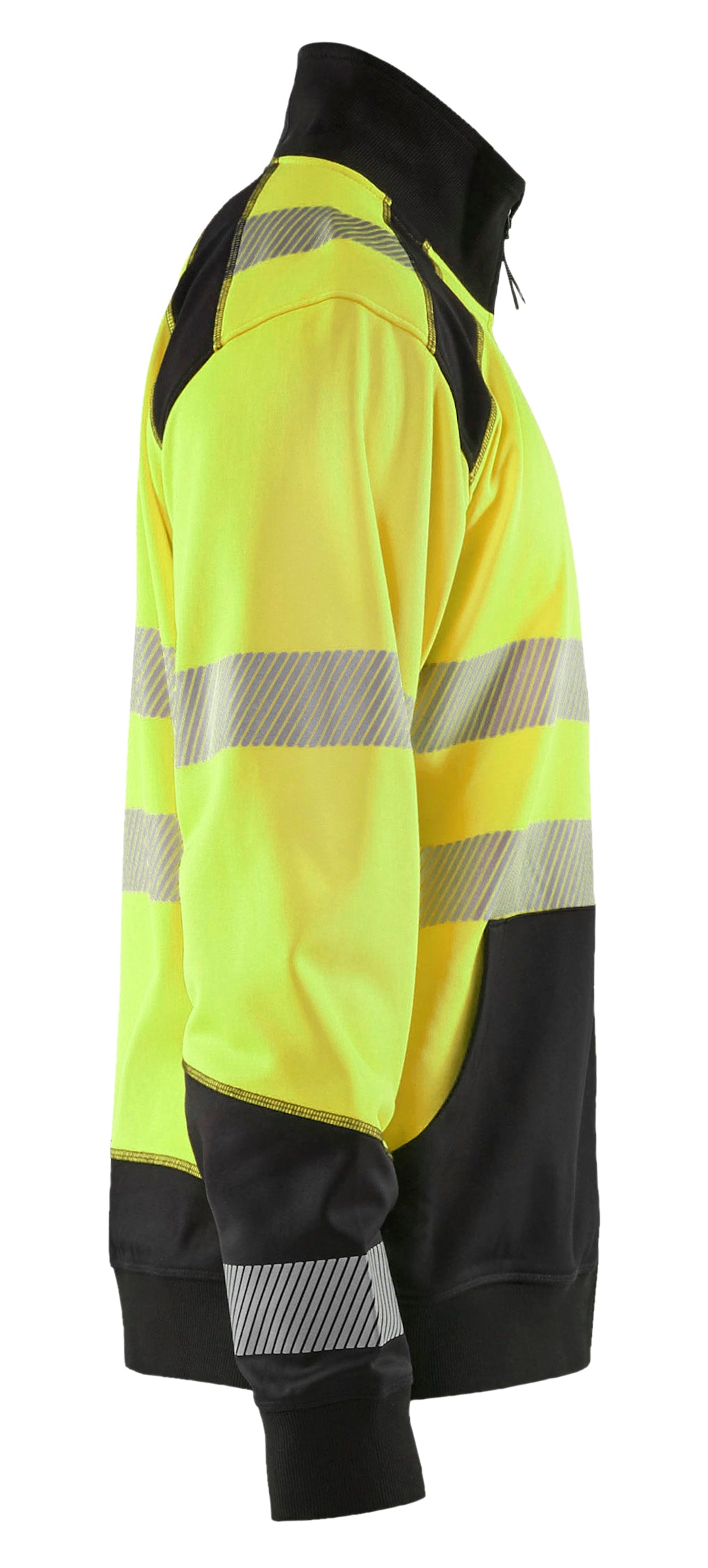 Blåkläder 3556 High Vis Sweatshirt half zip produktfoto til broderi