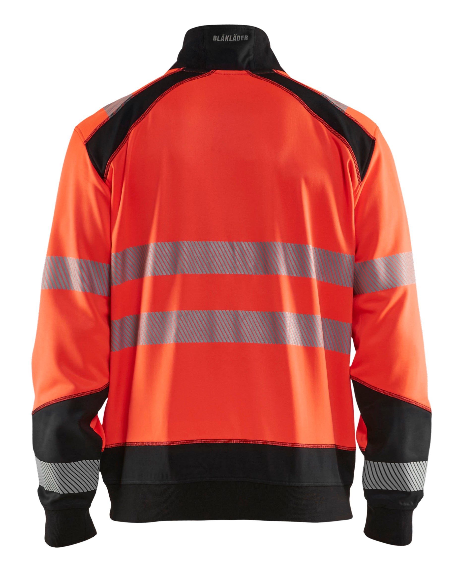Blåkläder 3556 High Vis Sweatshirt half zip detalje med logo