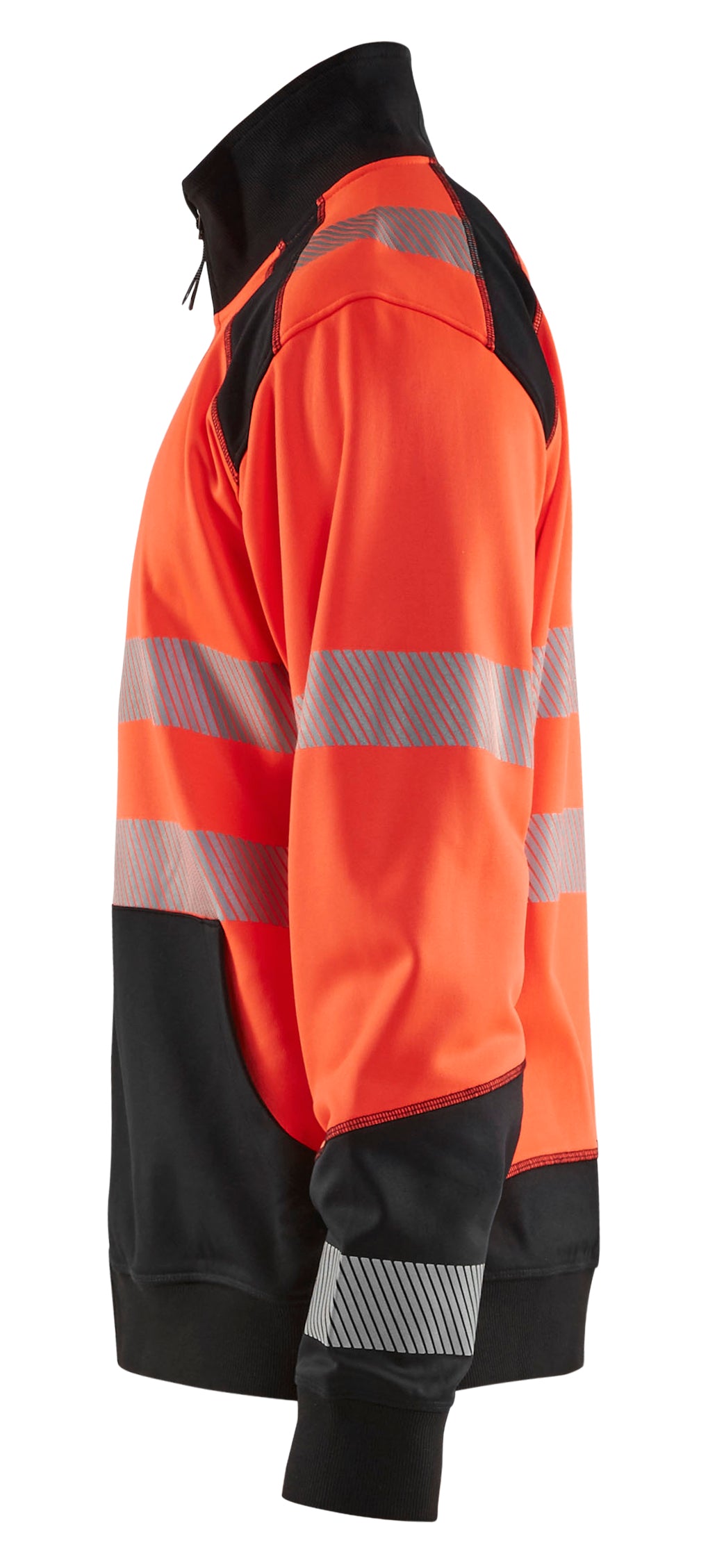 Blåkläder 3556 High Vis Sweatshirt half zip materiale med tryk