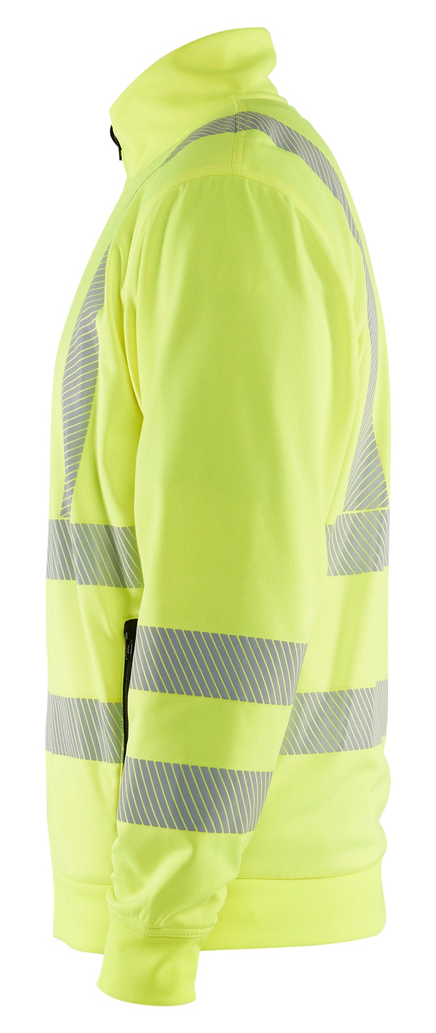 Blåkläder 3563 High vis Sweatshirt Full zip produktfoto med tryk