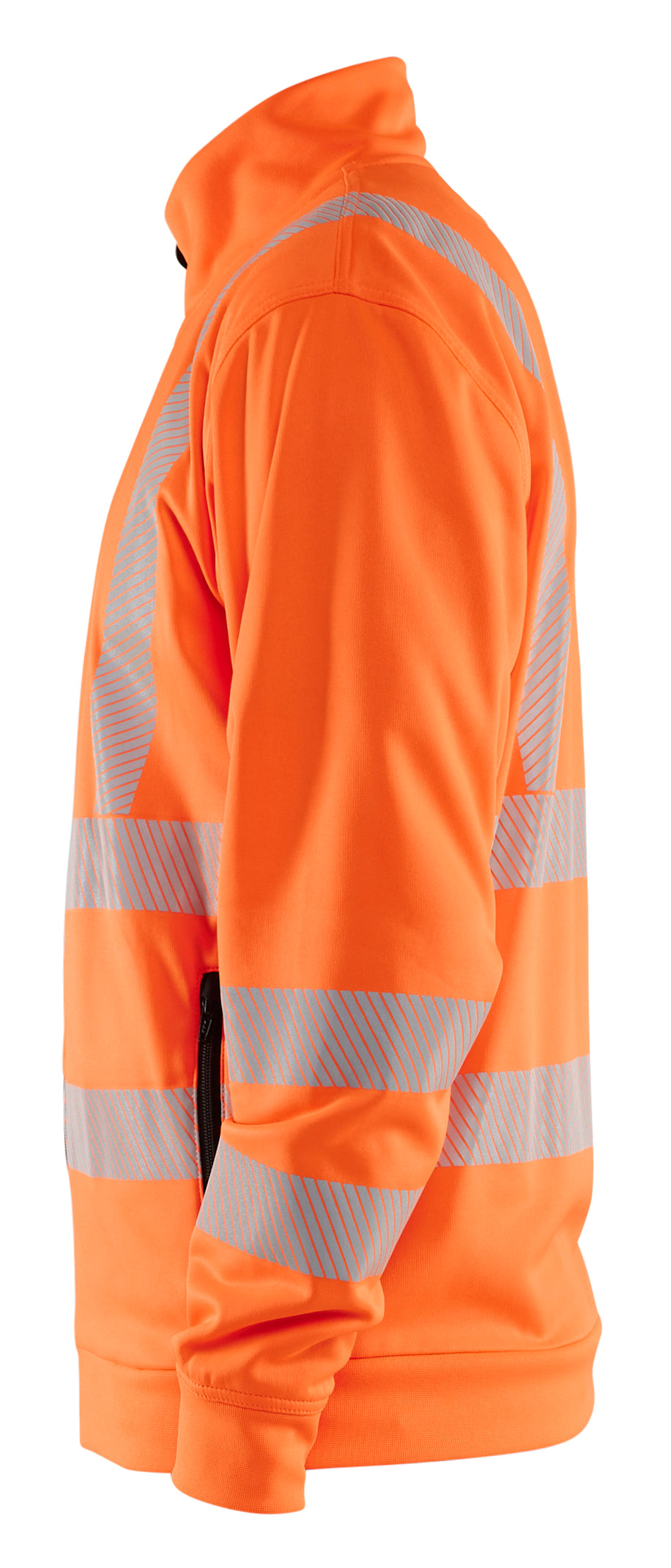 Blåkläder 3563 High vis Sweatshirt Full zip produktbillede med tryk
