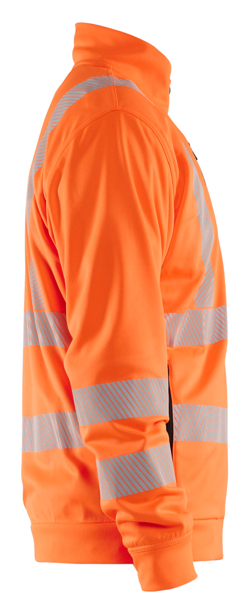 Blåkläder 3563 High vis Sweatshirt Full zip produktfoto til broderi