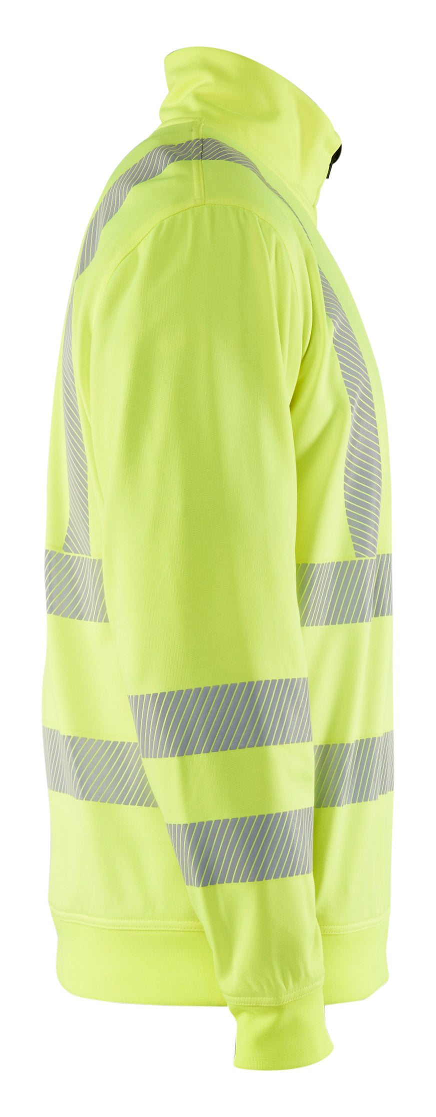 Blåkläder 3564 High vis Sweatshirt Half zip detalje til broderi