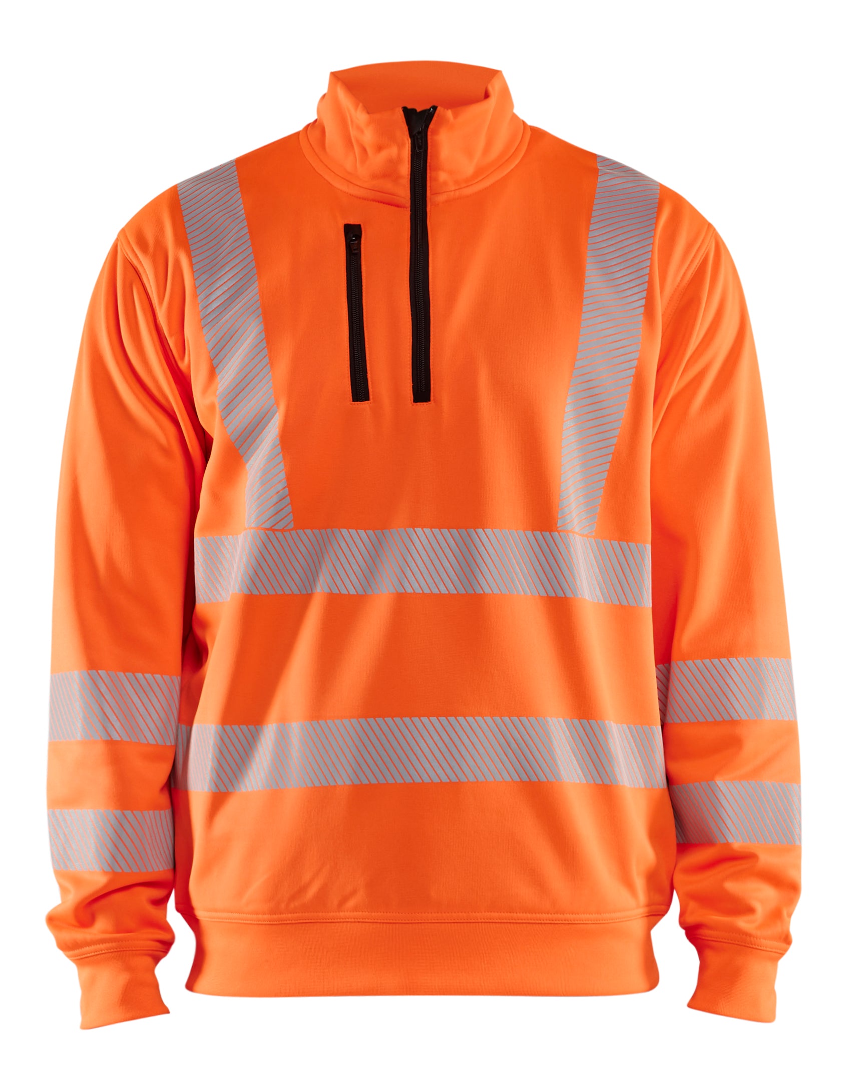 Blåkläder 3564 High vis Sweatshirt Half zip materiale med firmalogo