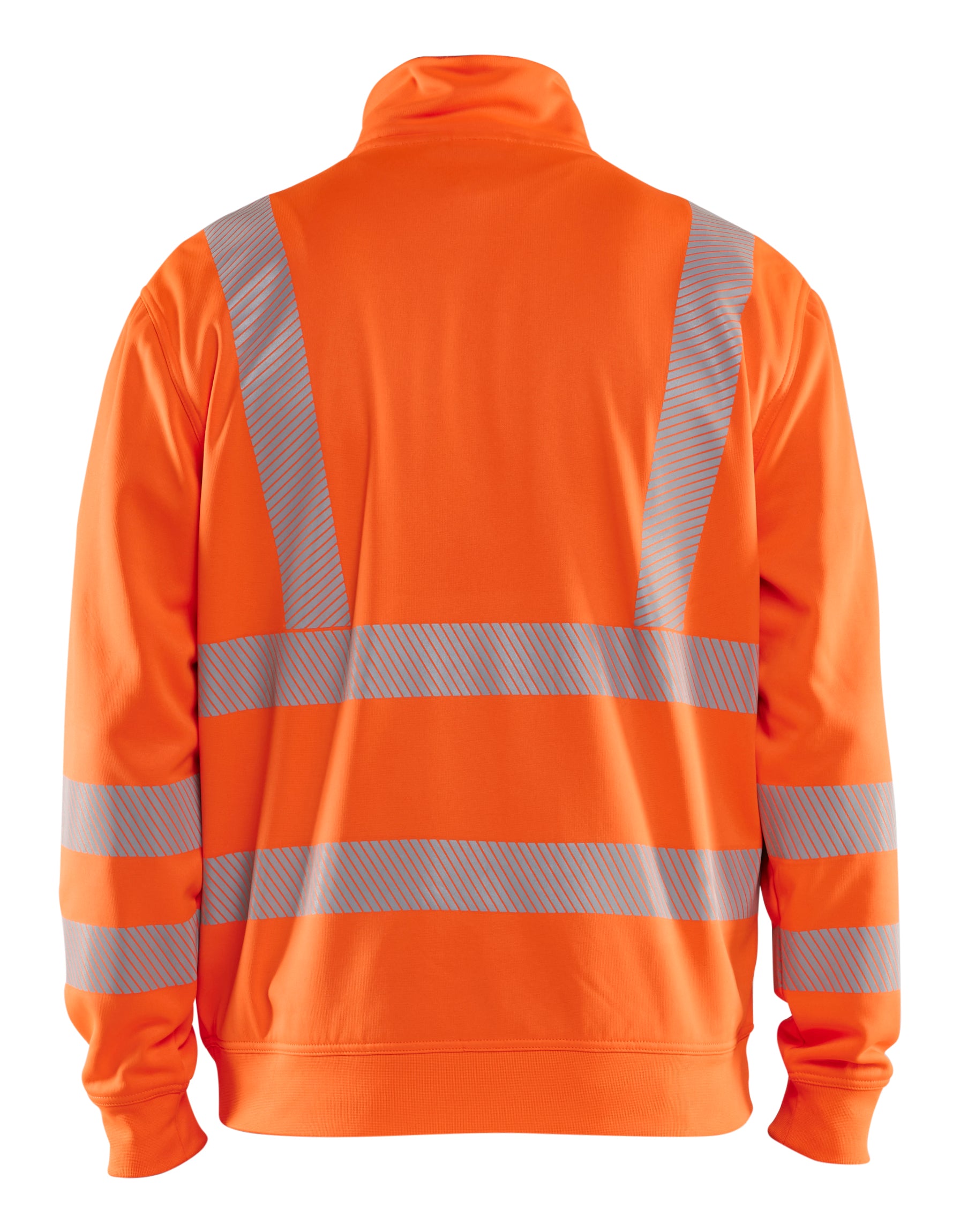 Blåkläder 3564 High vis Sweatshirt Half zip nærbillede med logo
