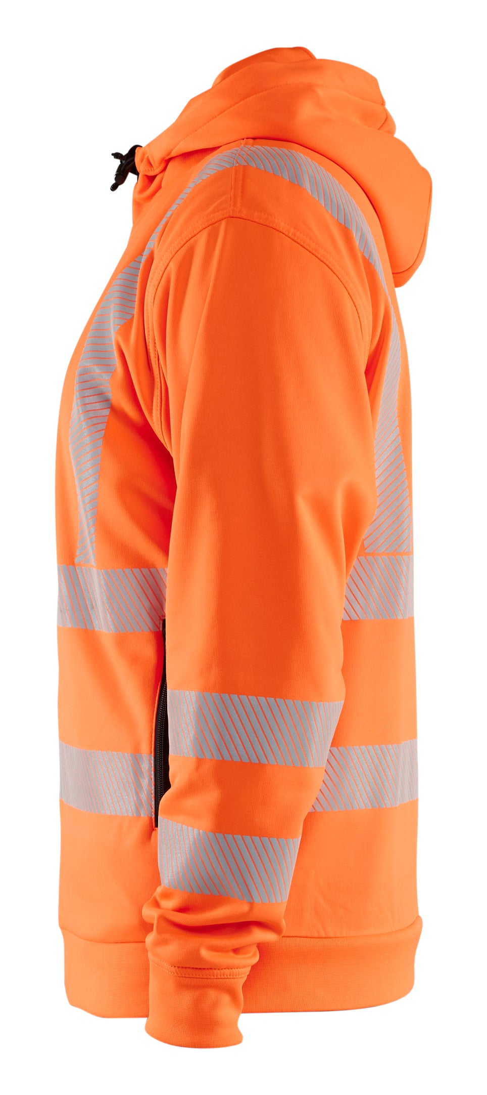 Blåkläder 3565 High vis Hættetrøje Full zip produktbillede med tryk