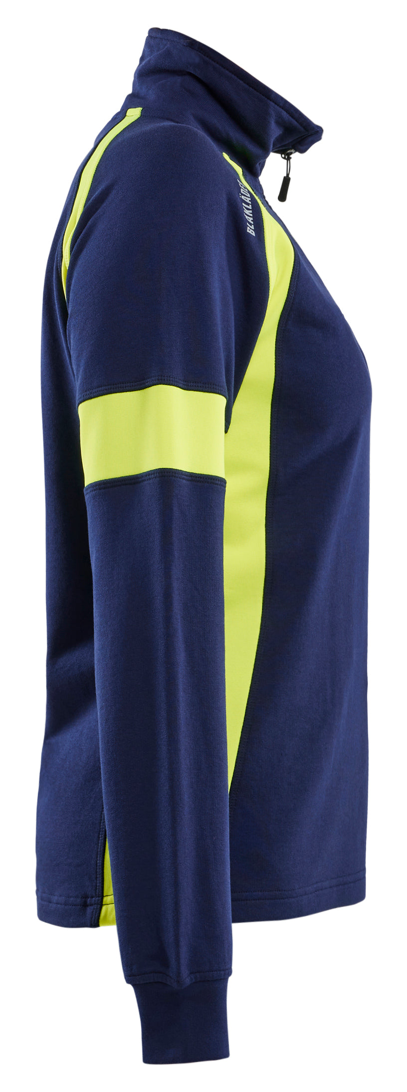 Blåkläder 3566 Dame Sweatshirt Half Zip produktfoto med tryk