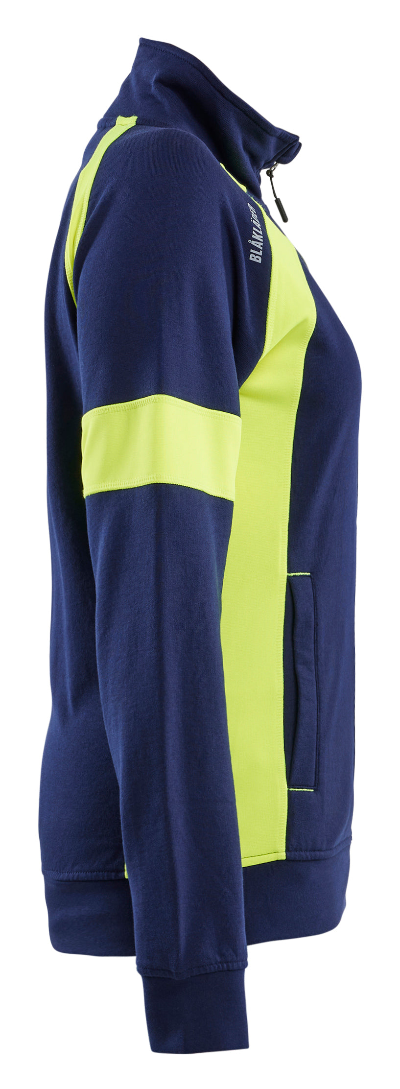 Blåkläder 3568 Dame Sweatshirt Full Zip produktfoto med tryk