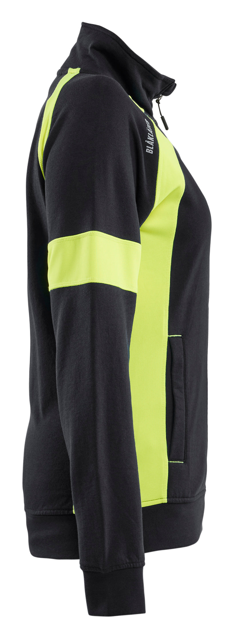 Blåkläder 3568 Dame Sweatshirt Full Zip nærbillede med logo
