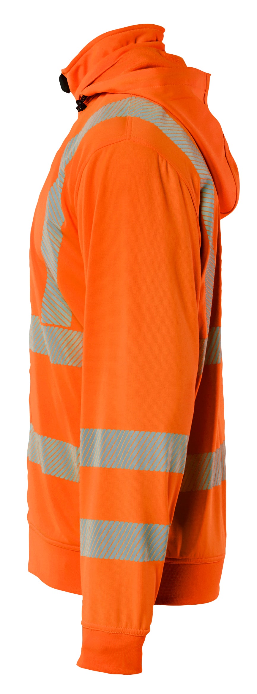 Blåkläder 3573 High Vis Sweatshirt med aftagelig hætte produktbillede med tryk